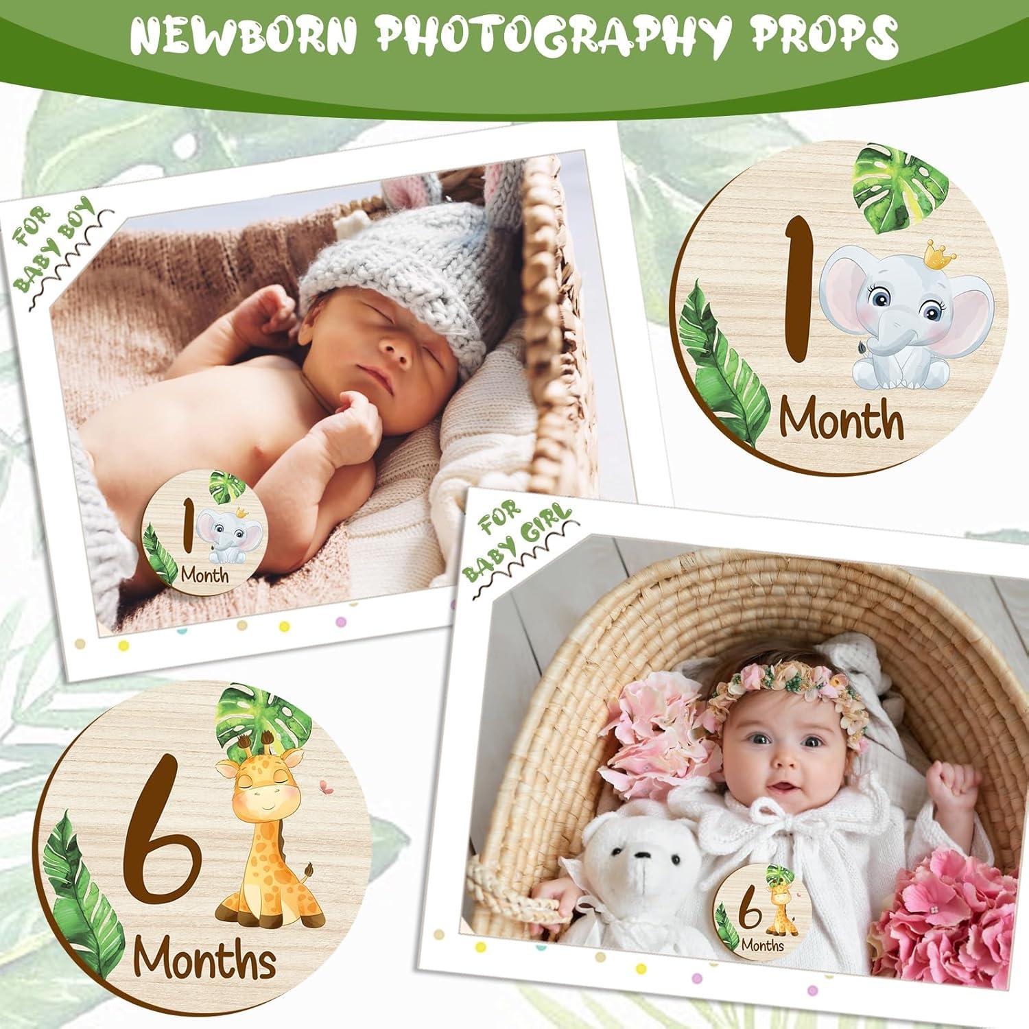 Tarjetas de Hitos Mensuales de Madera XLSXEXCL - 7 Piezas