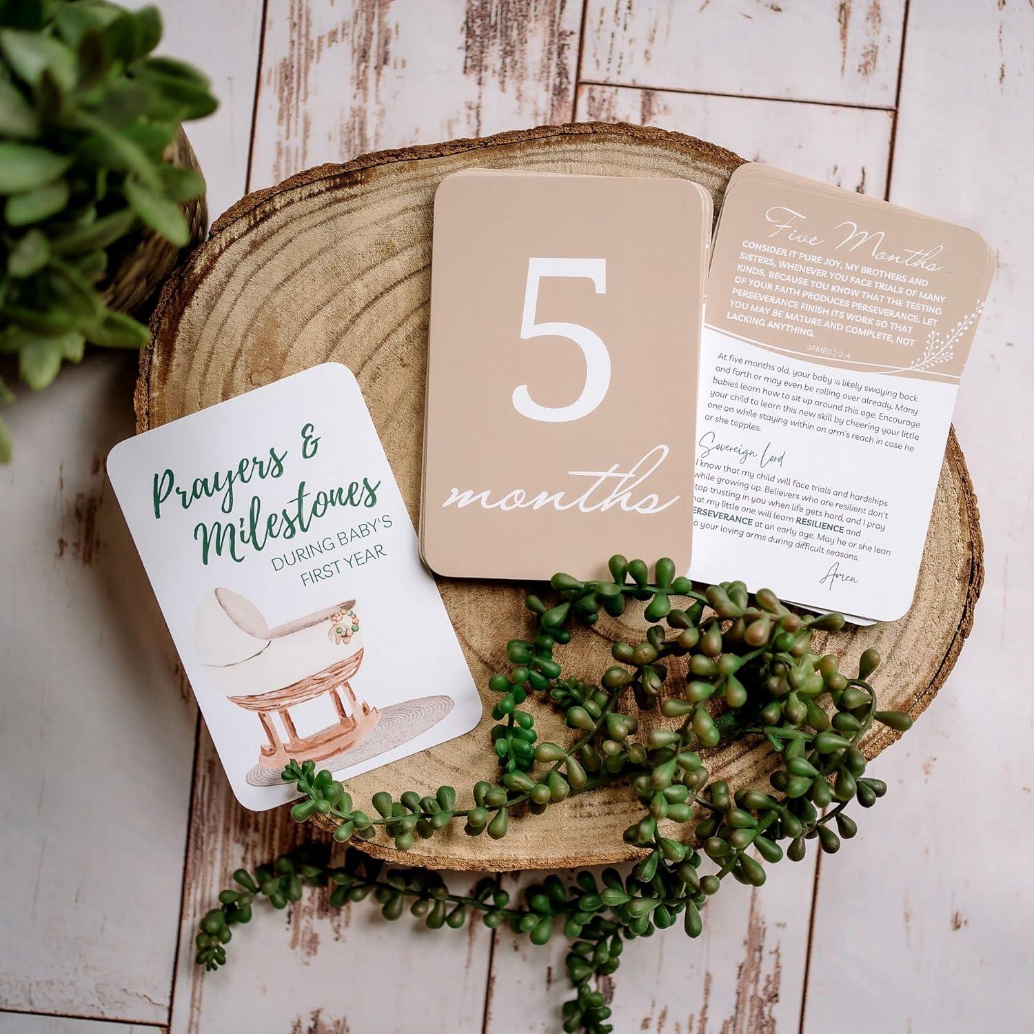 Tarjetas de Hitos y Oraciones para Bebés Autumn & Annie