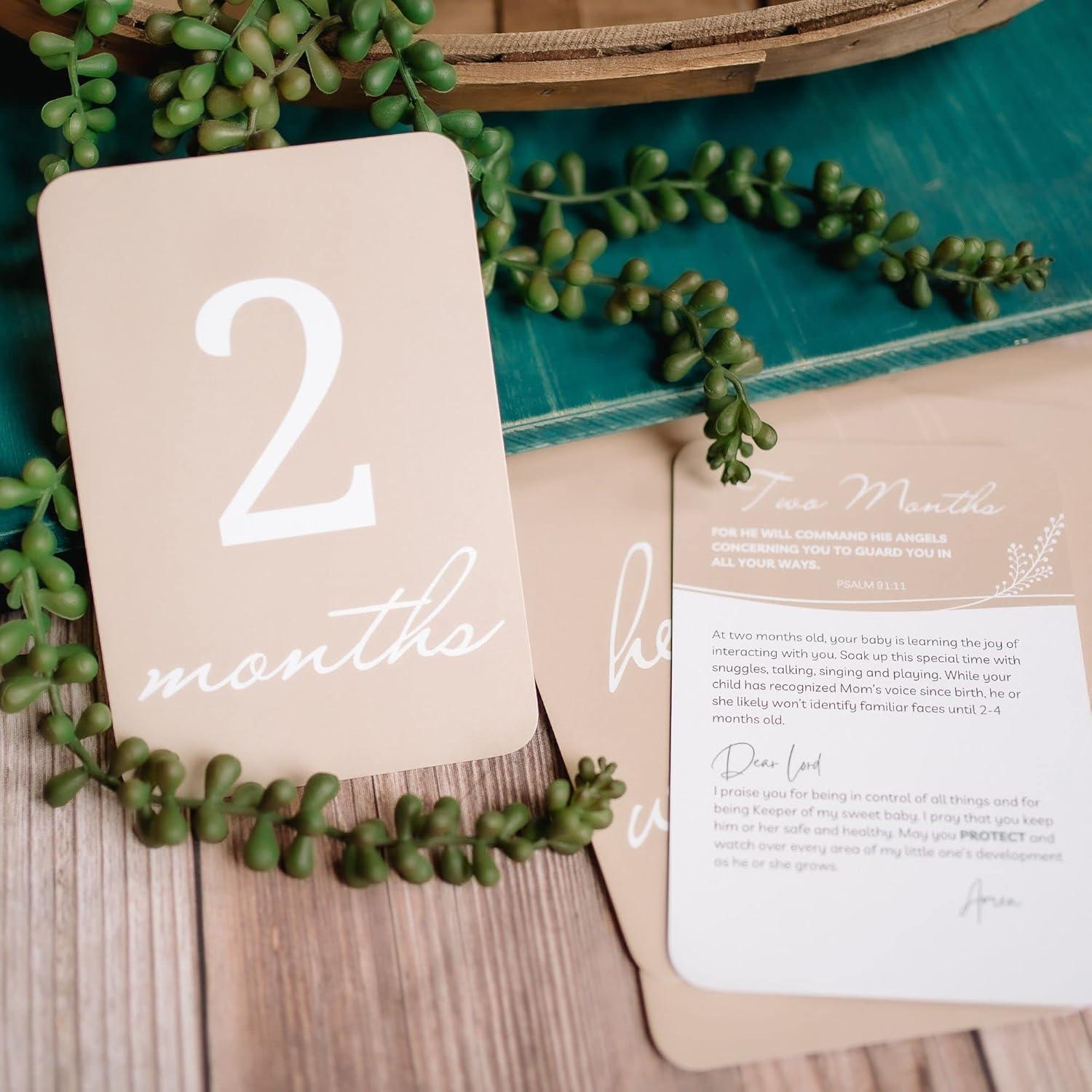 Tarjetas de Hitos y Oraciones para Bebés Autumn & Annie