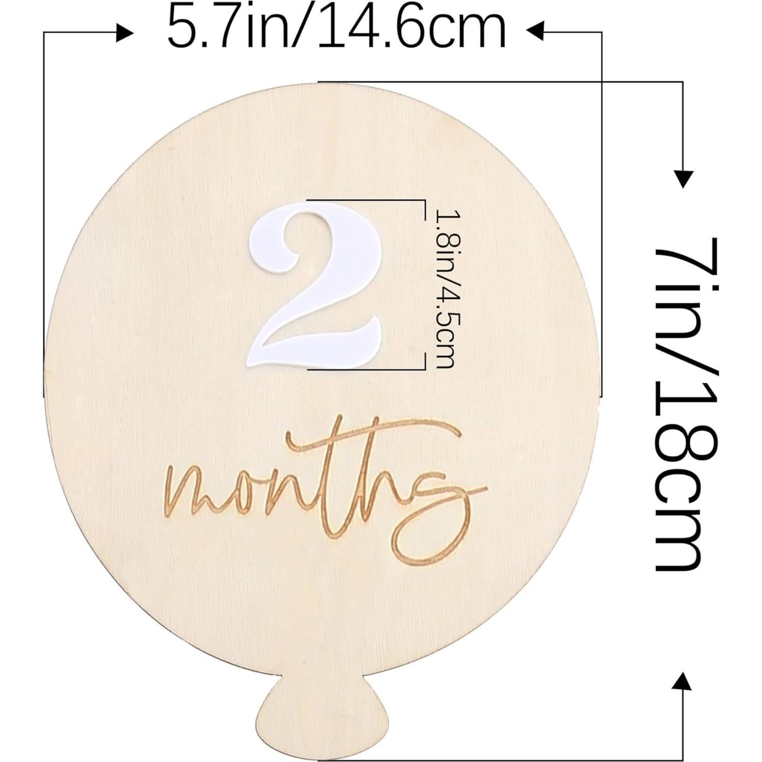 Tarjetas de Hitos de Bebé de Madera LeeLeeAn - Accesorios Fotografía