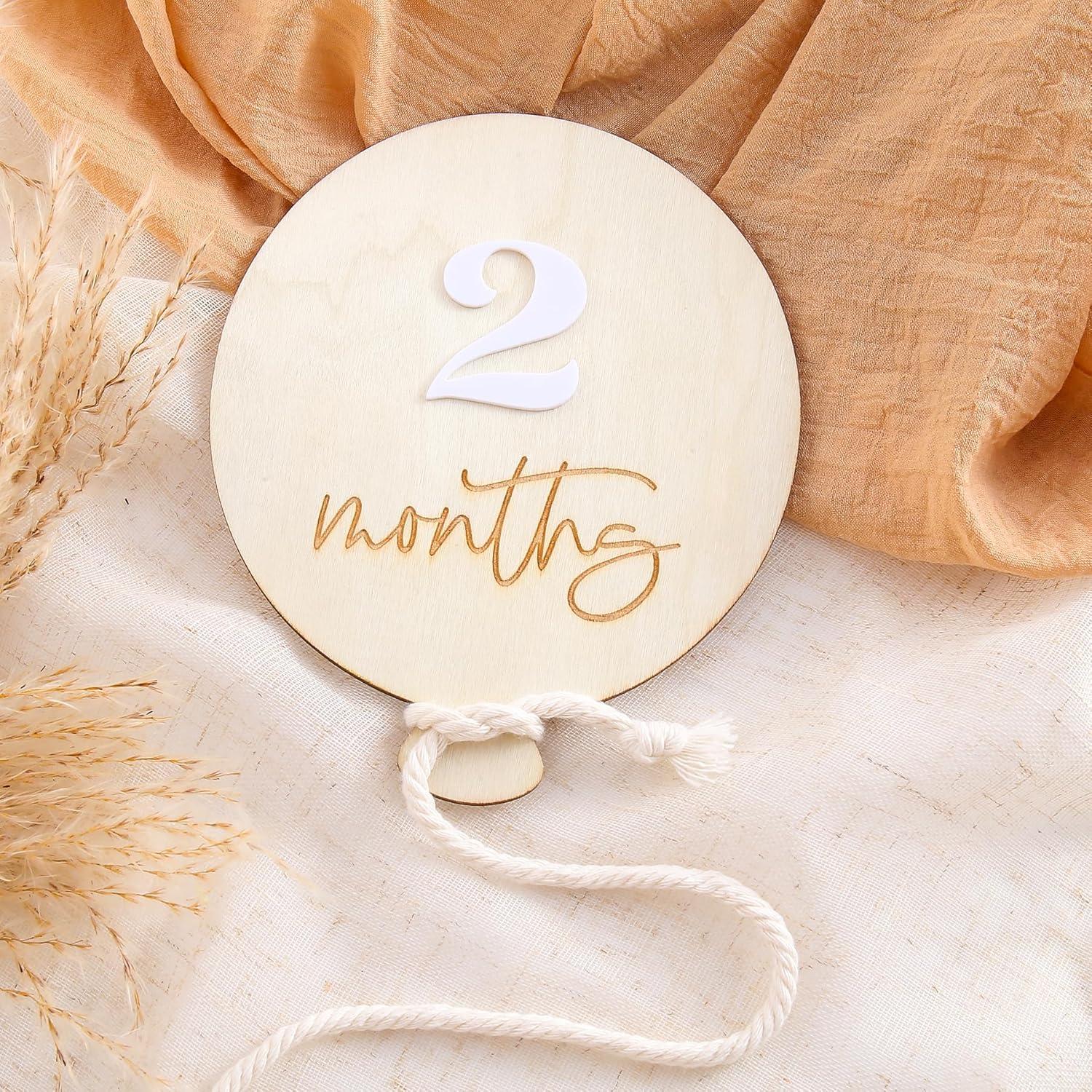 Tarjetas de Hitos de Bebé de Madera LeeLeeAn - Accesorios Fotografía