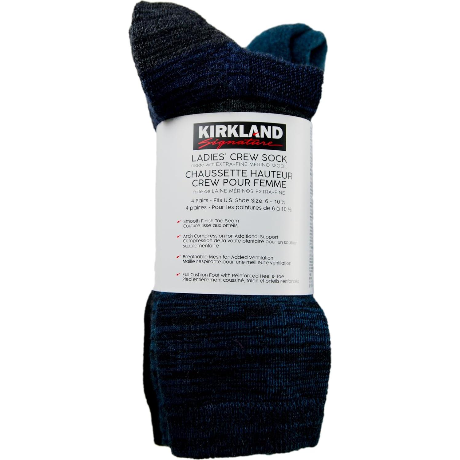 Calcetines de Merino Extra Fino Kirkland para Damas - 4 Pares