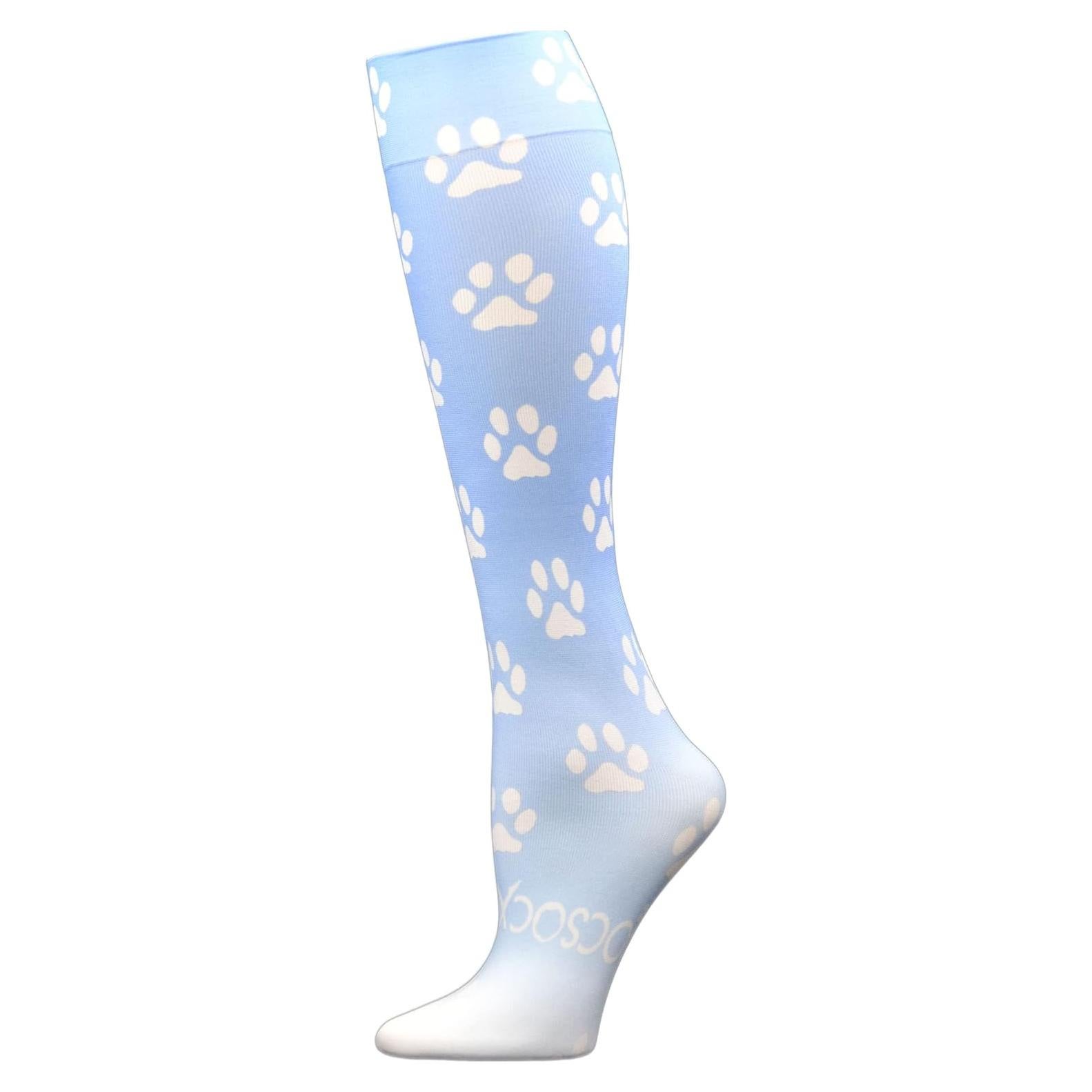 Calcetines Antideslizantes Hocsocx Paws Azules para Fútbol y Esquí