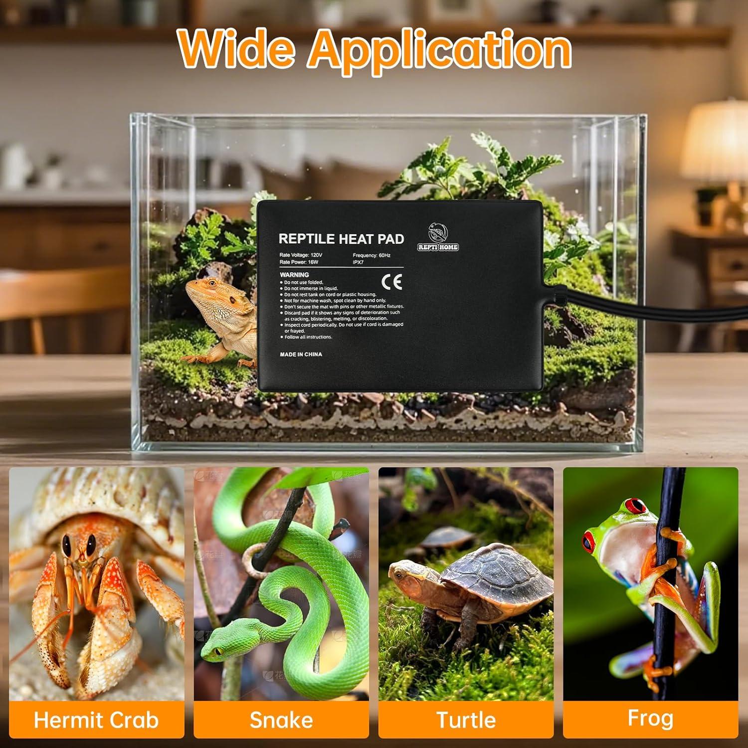 Almohadilla Térmica Eléctrica REPTI HOME 24W para Reptiles 45.72x20.32cm