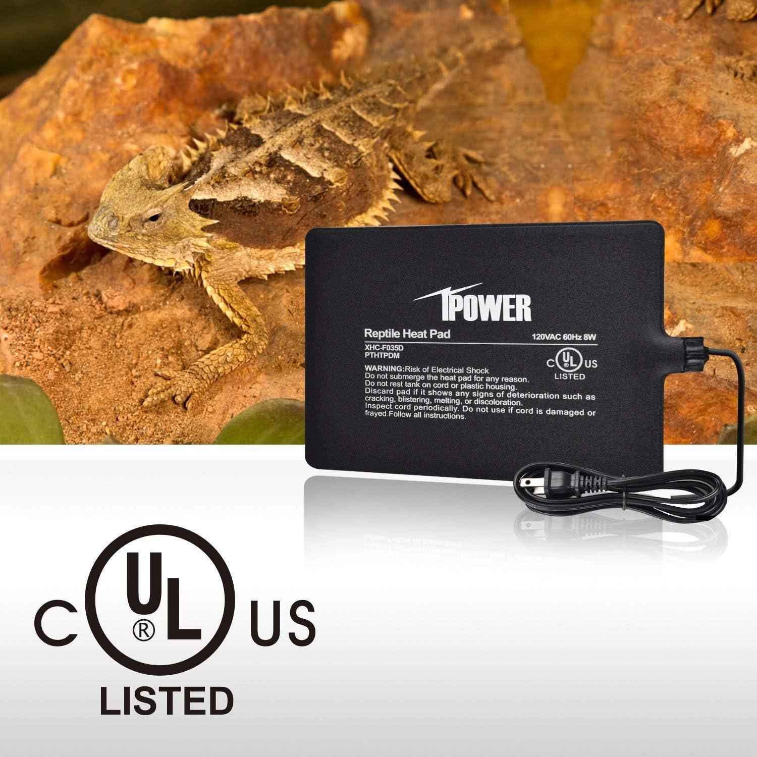 Almohadilla Térmica iPower 6x8" 8W para Reptiles y Anfibios
