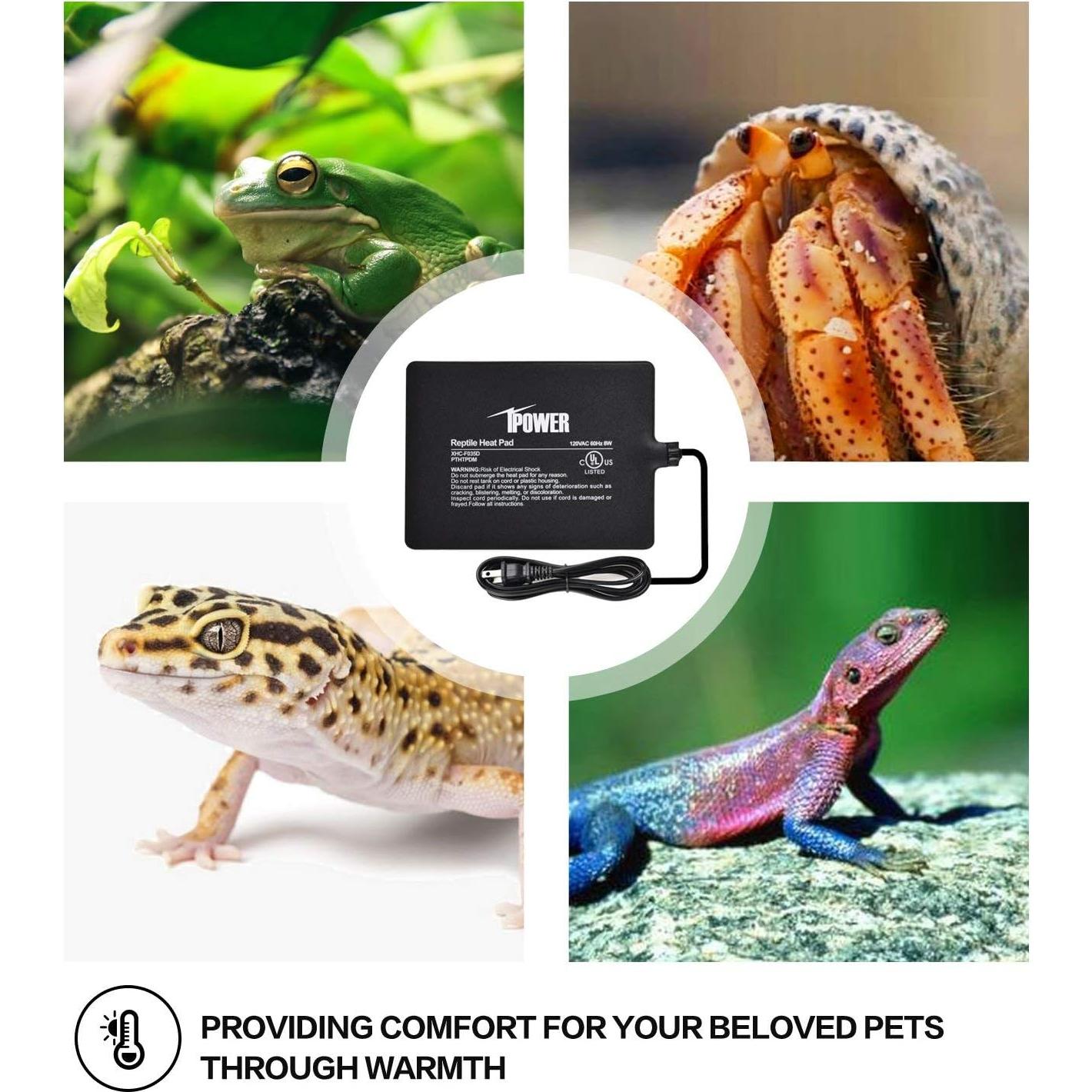 Almohadilla Térmica iPower 6x8" 8W para Reptiles y Anfibios
