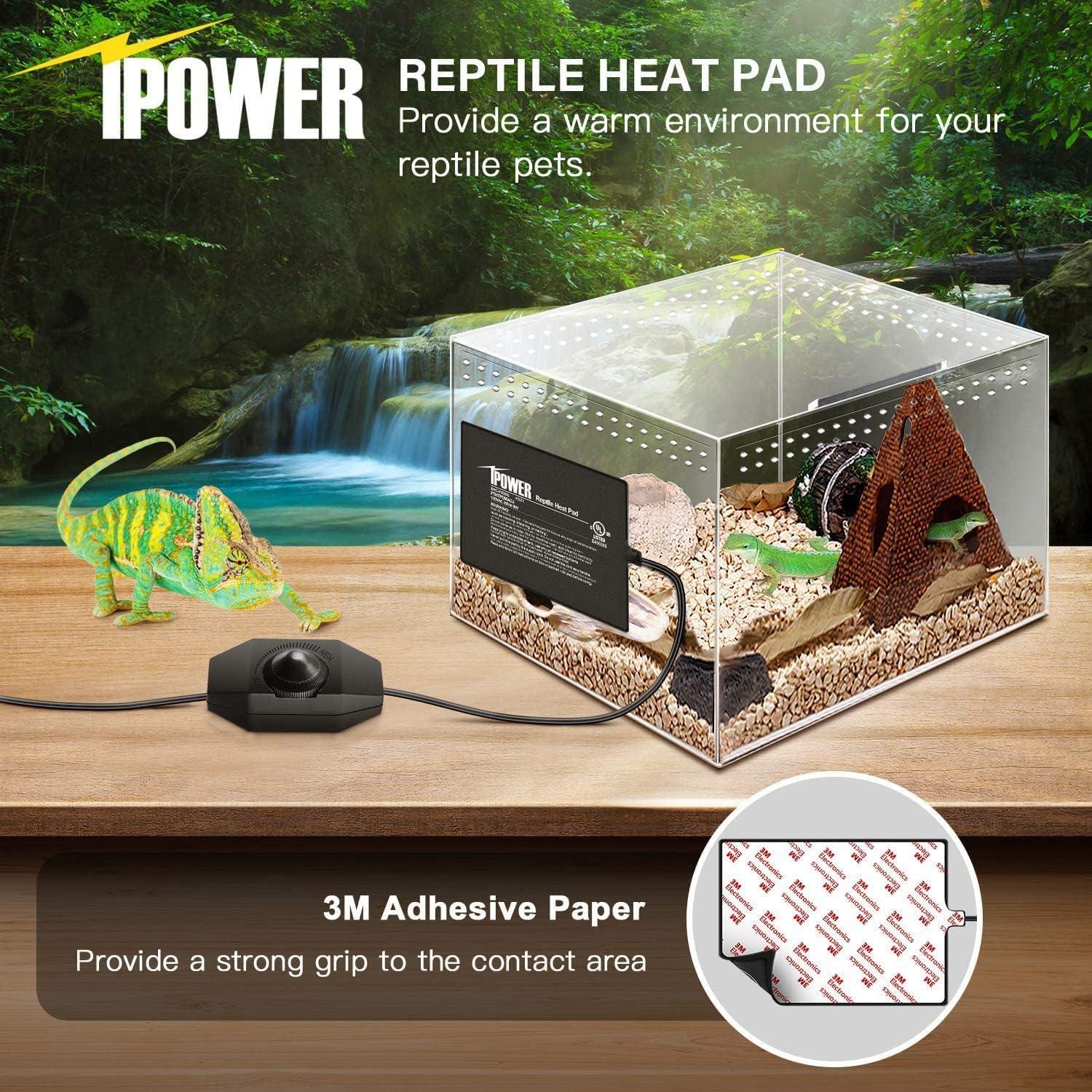 Almohadilla Térmica para Reptiles iPower 15x20cm 8W Ajustable