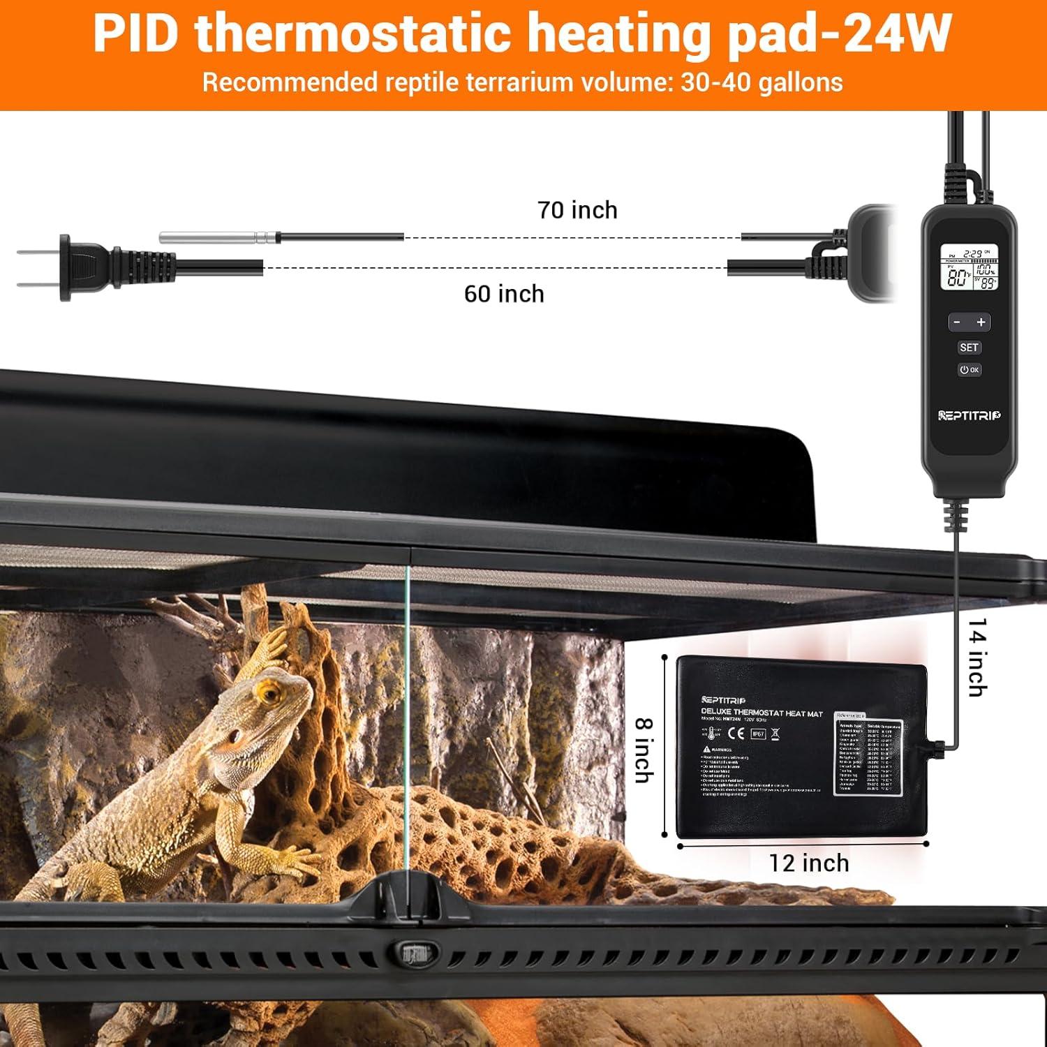 Almohadilla Térmica para Reptiles REPTITRIP 20.3x30.5cm 24W