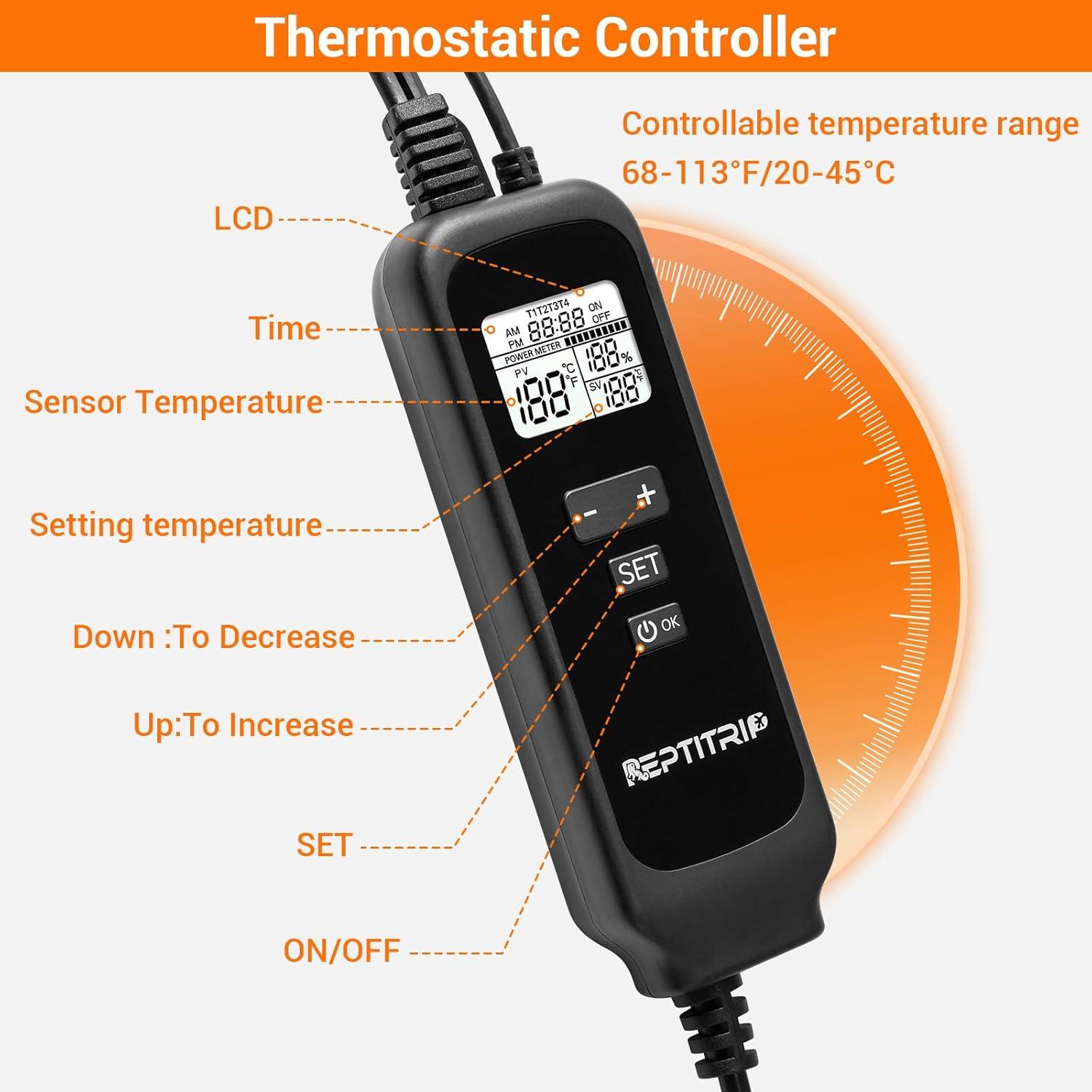 Almohadilla Térmica para Reptiles REPTITRIP 20.3x30.5cm 24W