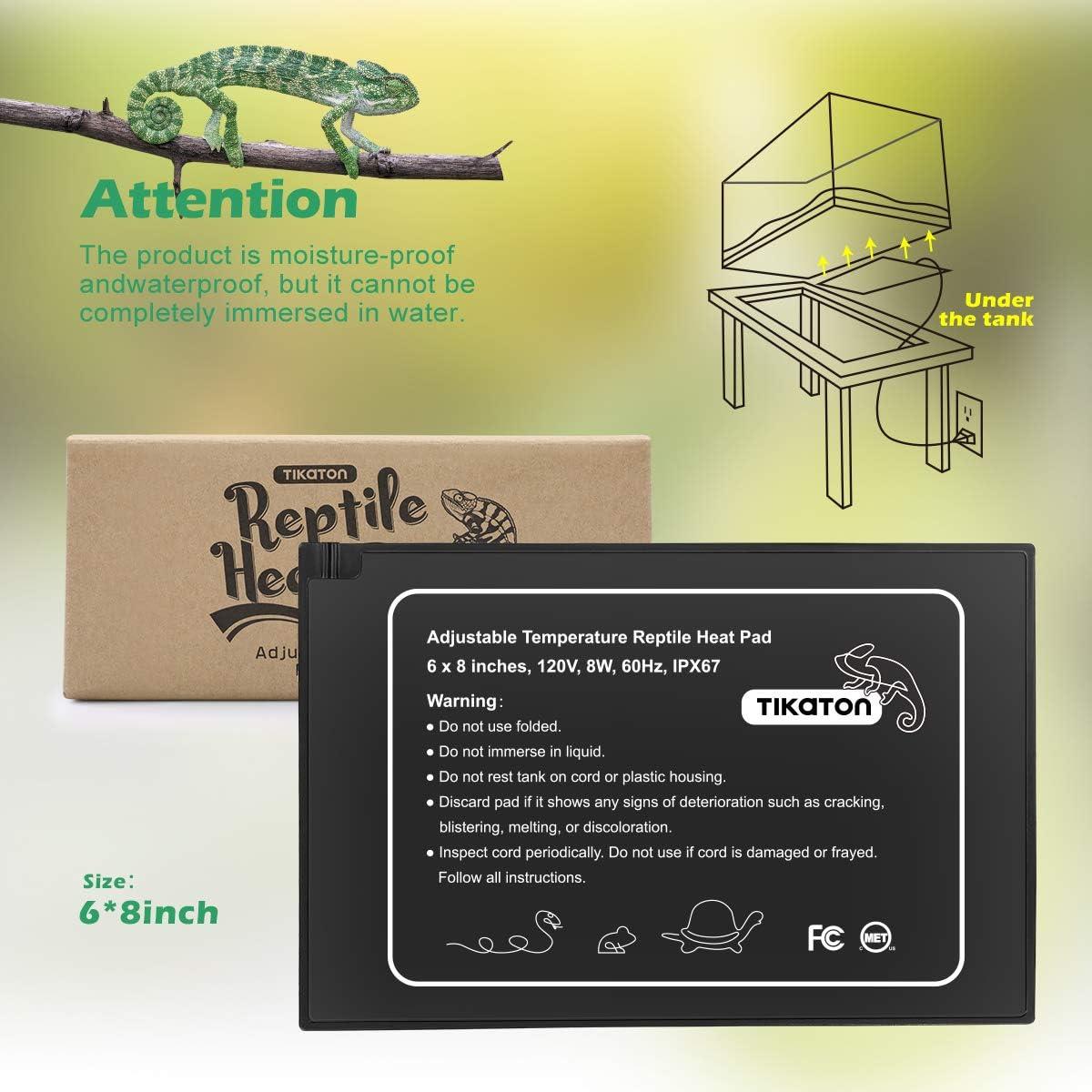 Almohadilla Térmica Ajustable Tikaton para Reptiles 2 Paquete
