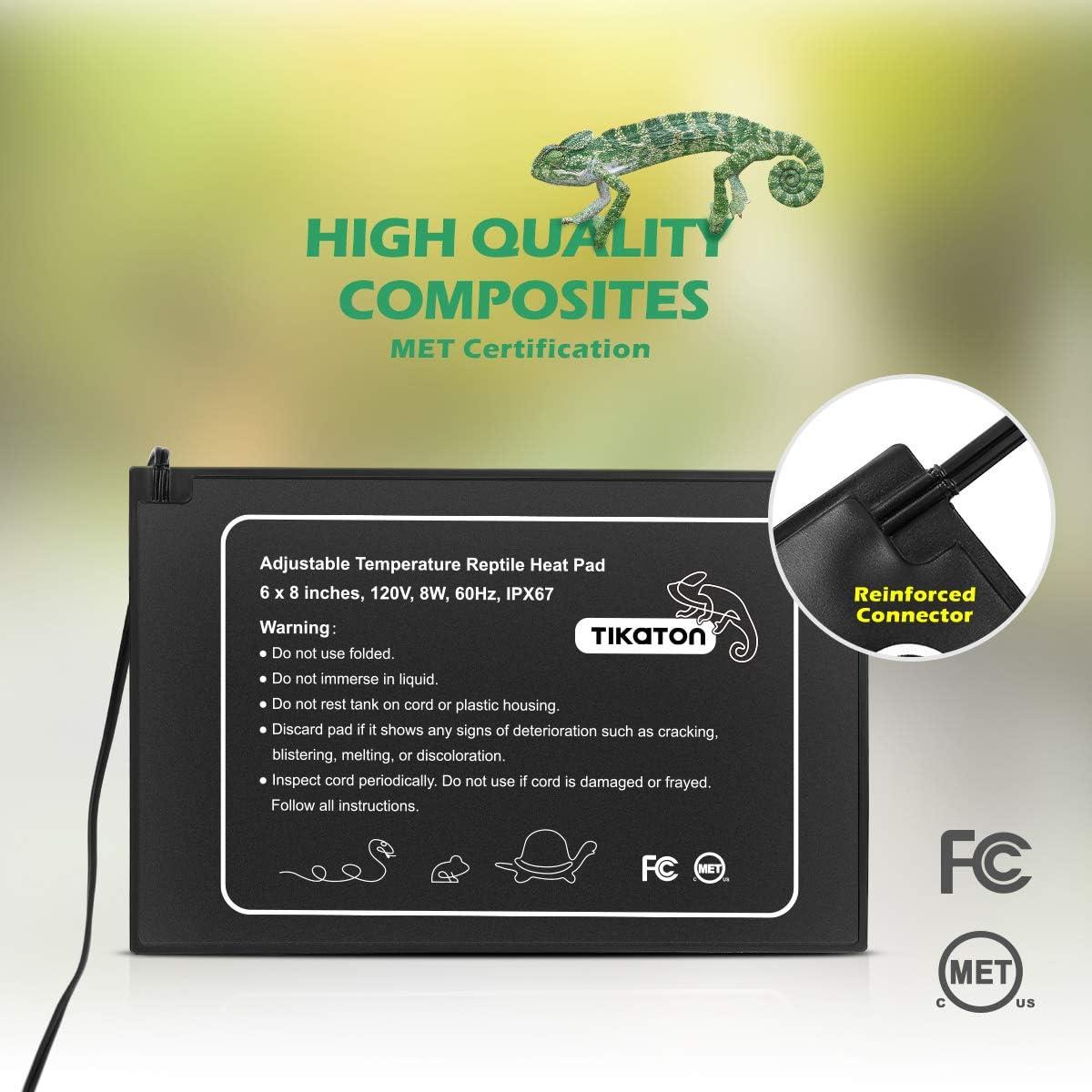 Almohadilla Térmica Ajustable Tikaton para Reptiles 2 Paquete