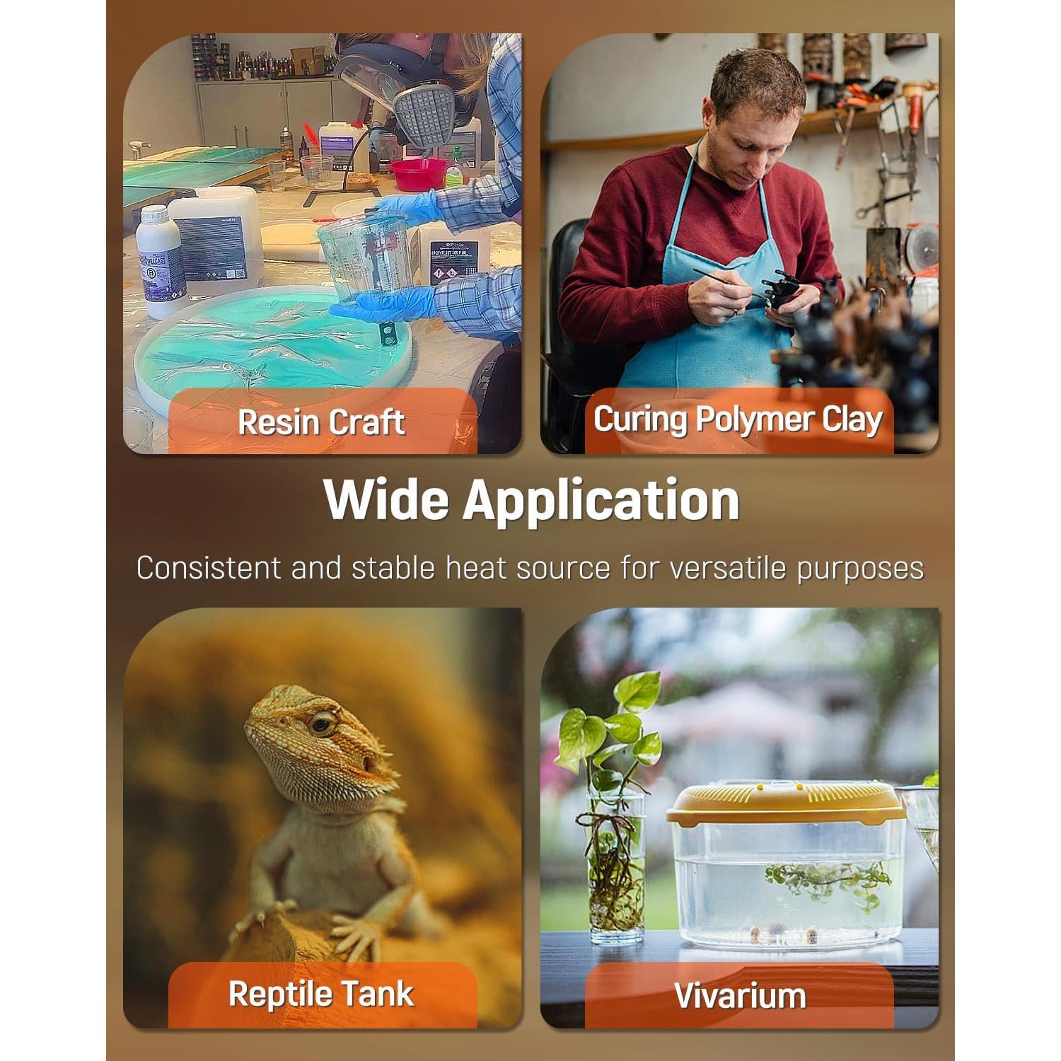 Almohadilla de Calentamiento Pawfly 40W 42x28cm para Resina