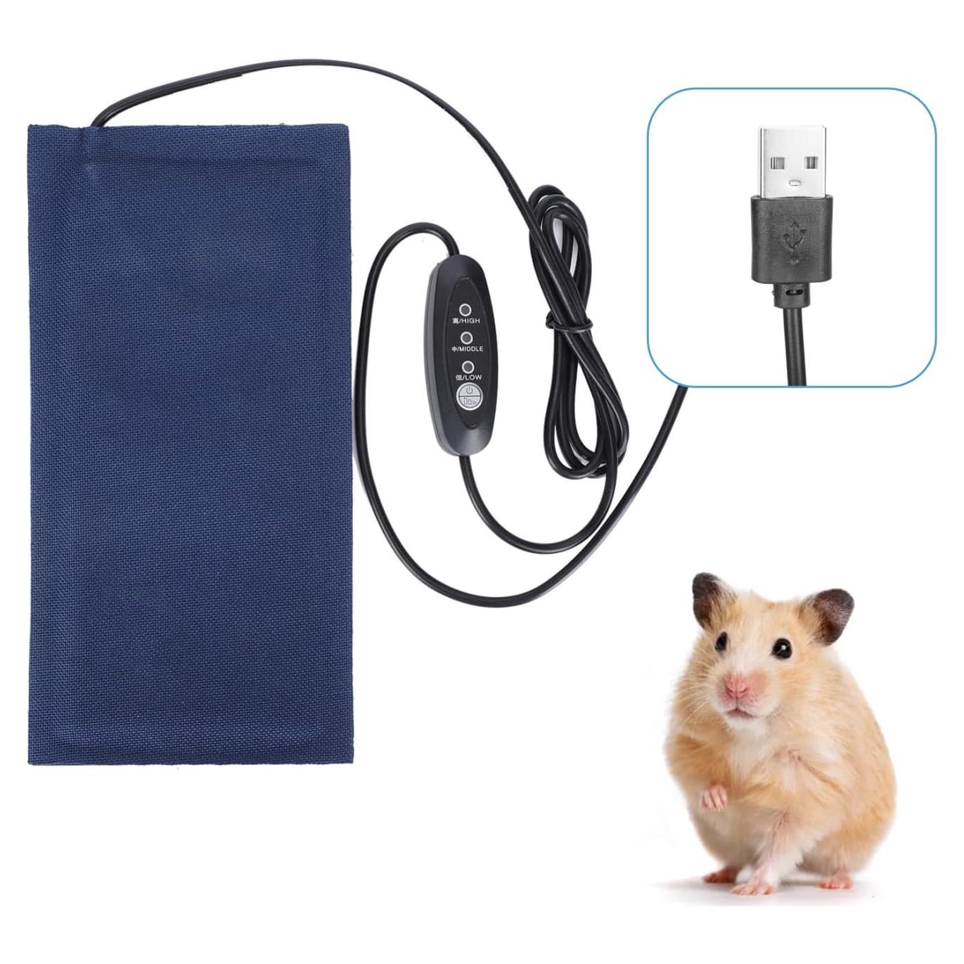 Alfombrilla Calentadora USB para Reptiles Pequeños 25x12cm