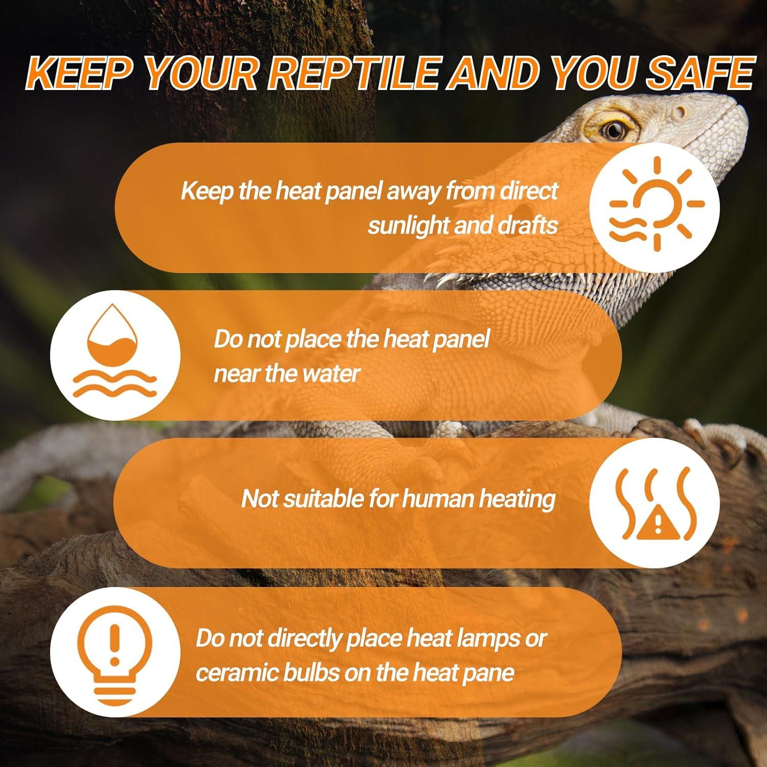 Panel de Calor para Reptiles REPTI ZOO 23.1x15.2cm Ajustable