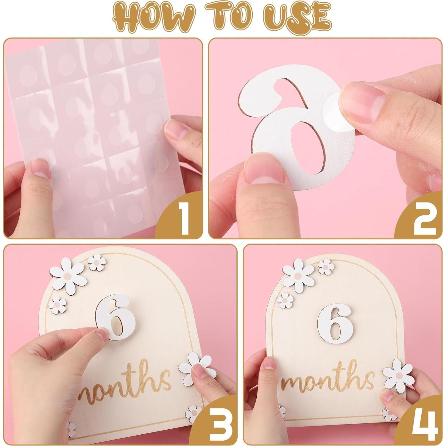 Tarjetas de Hitos Mensuales para Bebés GGSTDDUP - Cartel Hello World