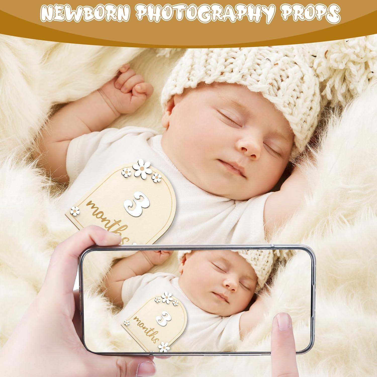 Tarjetas de Hitos Mensuales para Bebés GGSTDDUP - Cartel Hello World