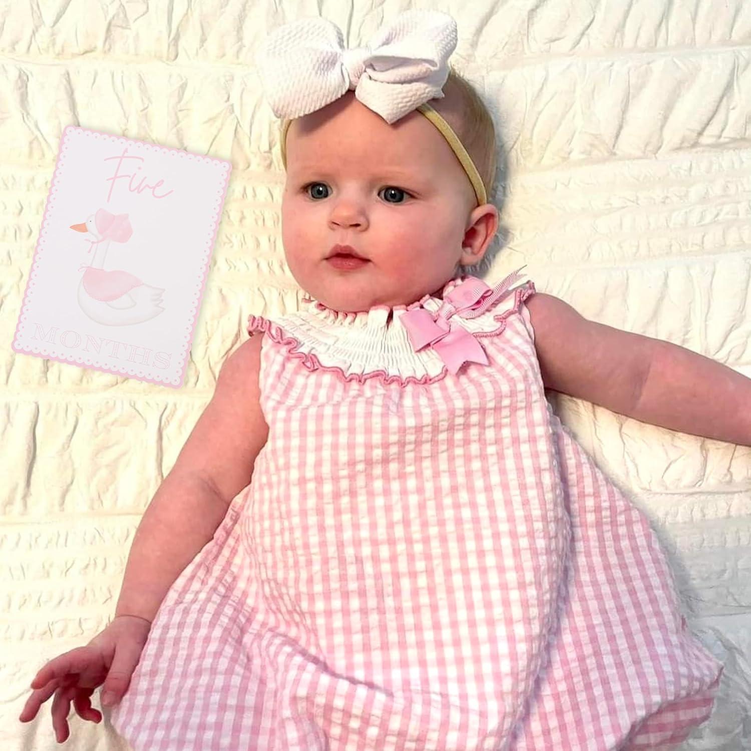 Tarjetas de Hito Mensuales WAUAO - Rosa, Accesorios para Fotos