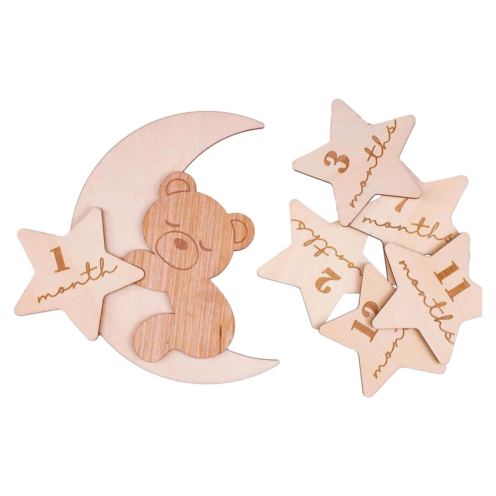 Set de 12 Tarjetas de Hito Mensual para Bebé OENIZI