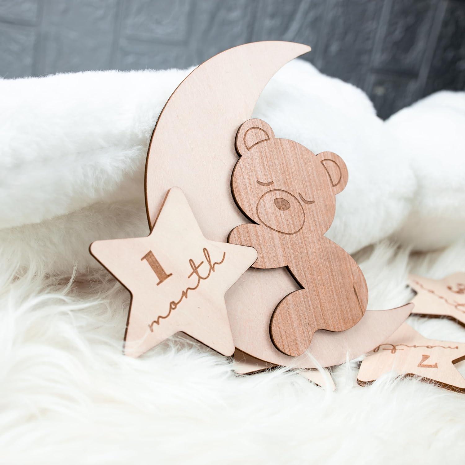 Set de 12 Tarjetas de Hito Mensual para Bebé OENIZI