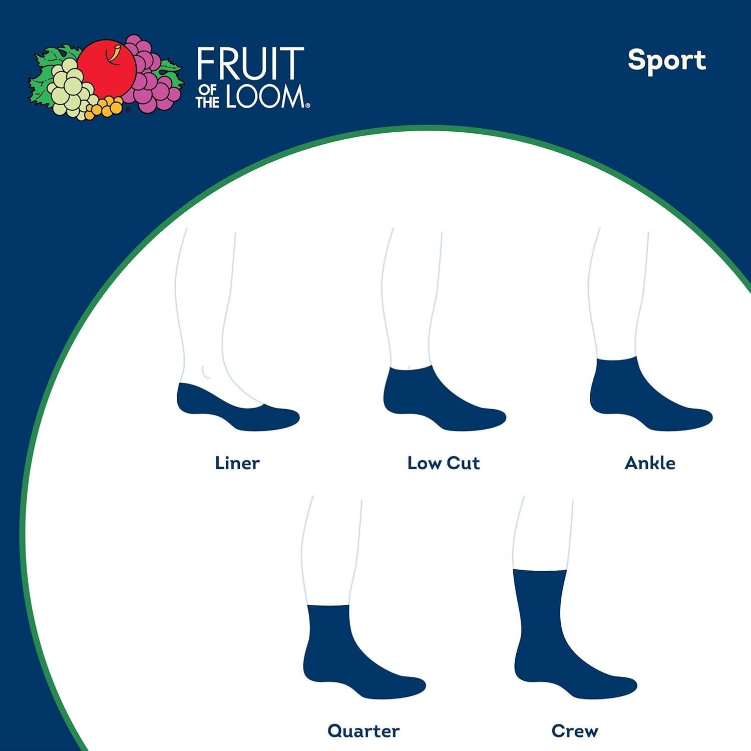 Calcetines Casual Acolchados Hombre Fruit of the Loom 6 Pairs