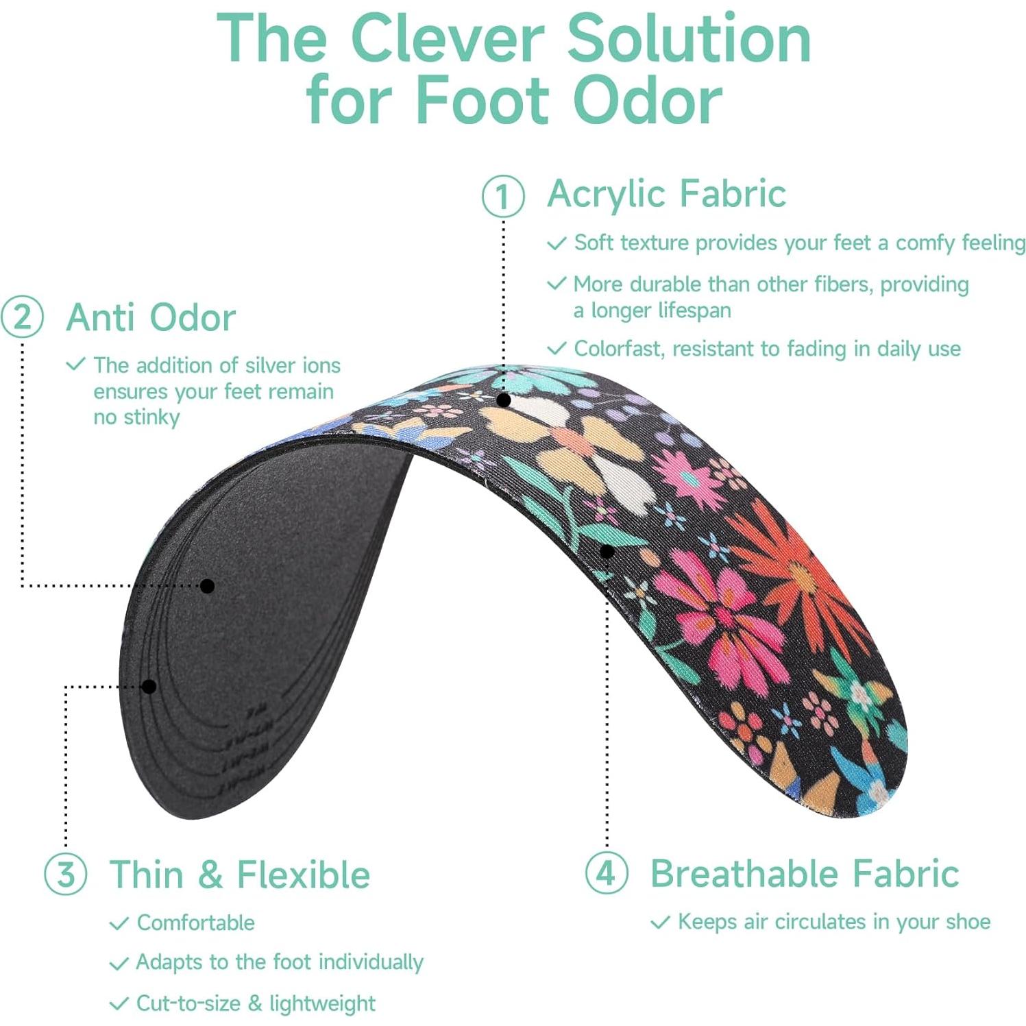 Plantillas No Show LMHCISO para Mujeres Floral Talla 6-9