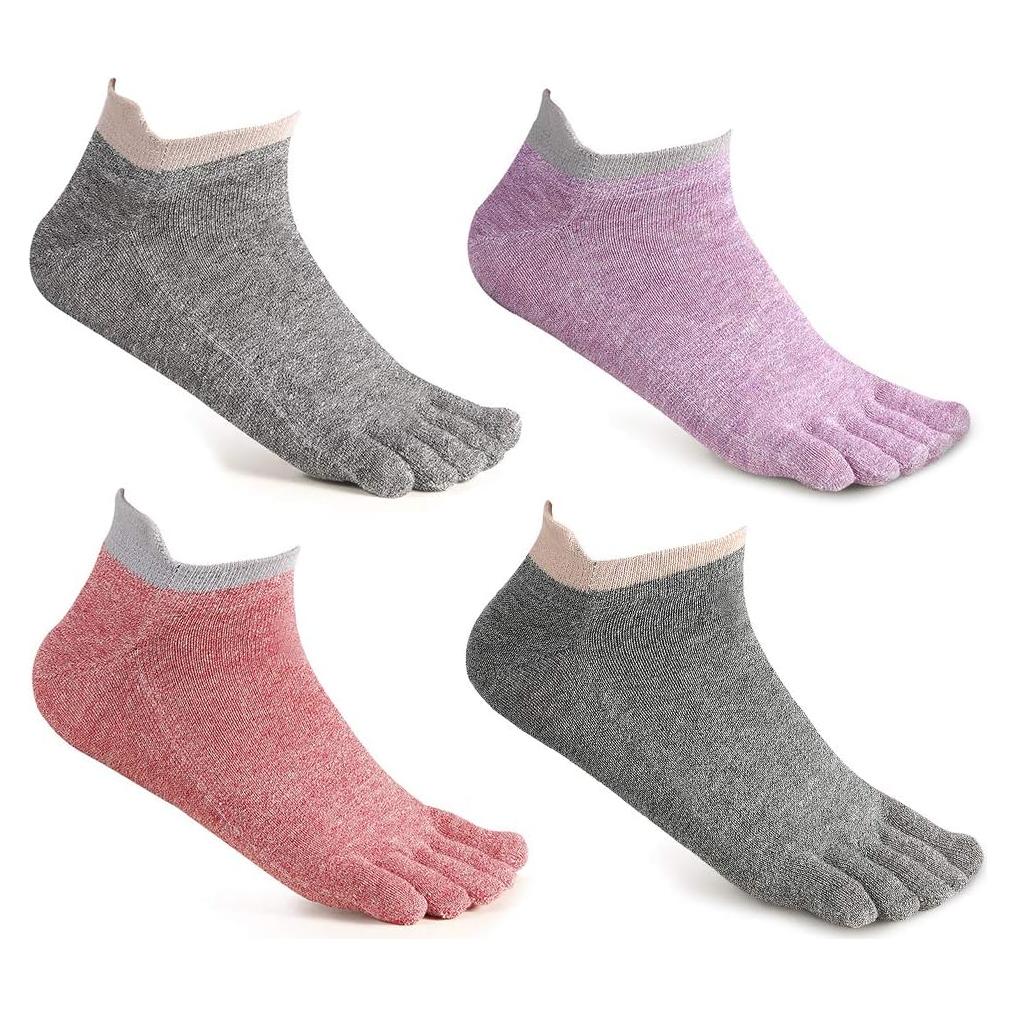 Calcetines de Dedos Cortos Meaiguo para Mujeres 5-9 Multicolor