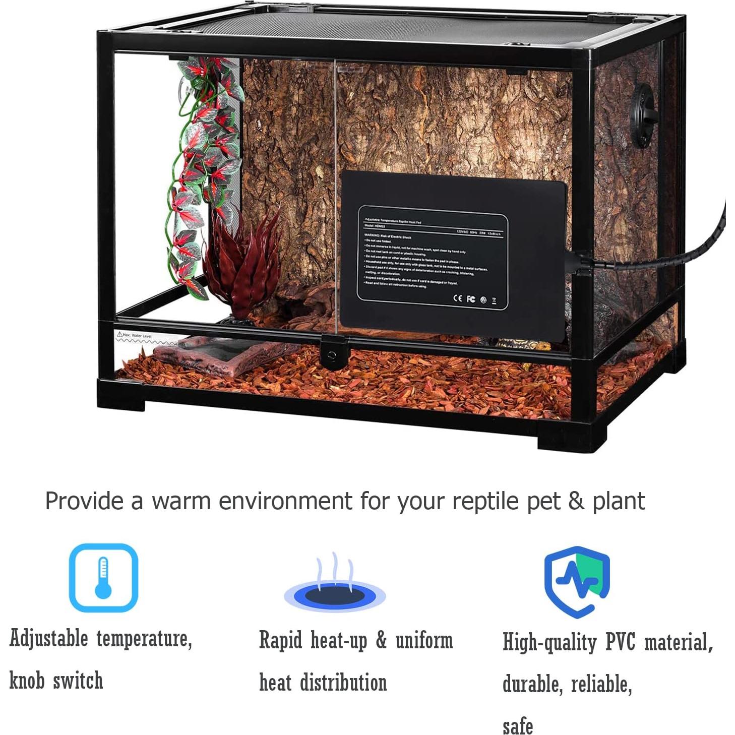 Almohadilla Térmica Ajustable 23W Cosyseek para Reptiles 30.48x20.32 cm