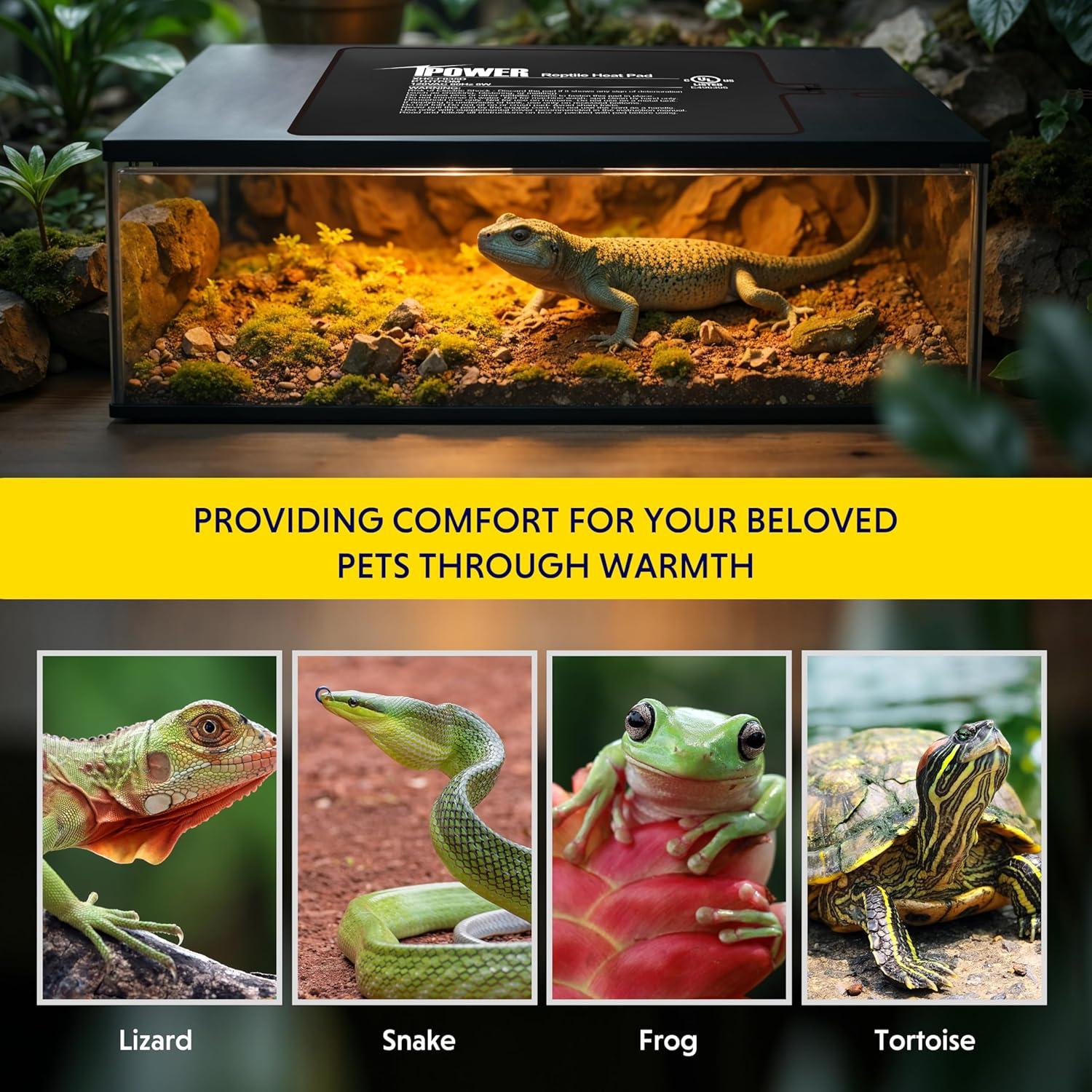 Almohadilla Térmica para Reptiles iPower 15x20 cm Calentador