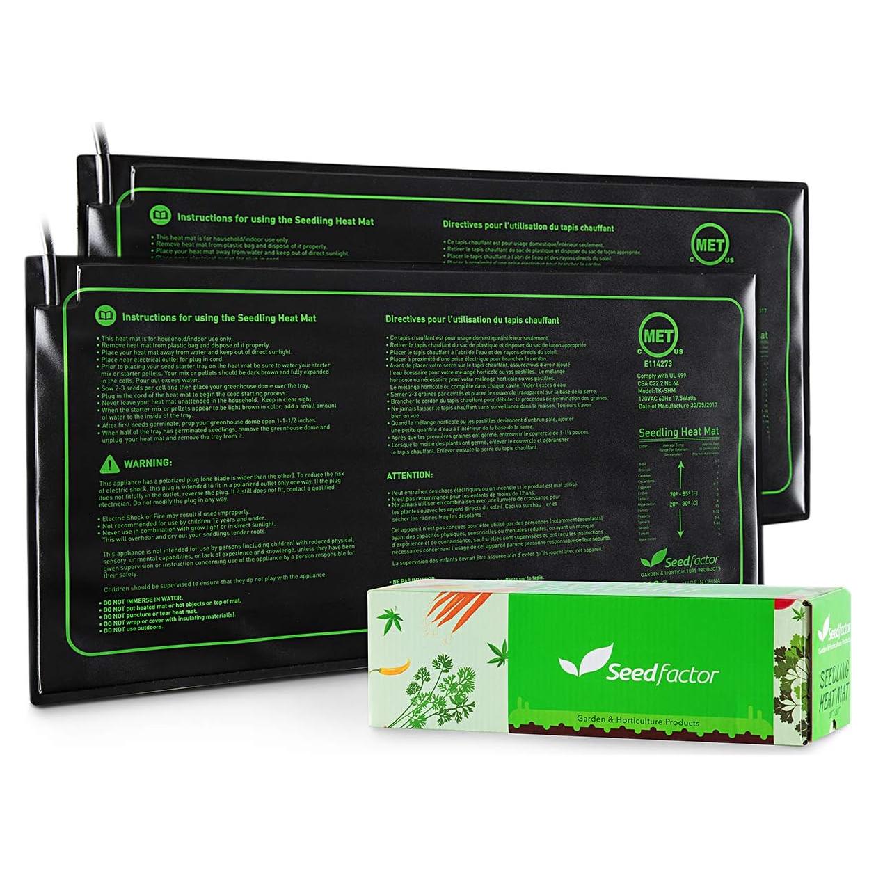 Almohadilla Térmica Seedfactor 25.4x50.8cm 2 Unidades