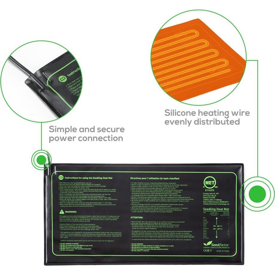 Almohadilla Térmica Seedfactor 25.4x50.8cm 2 Unidades