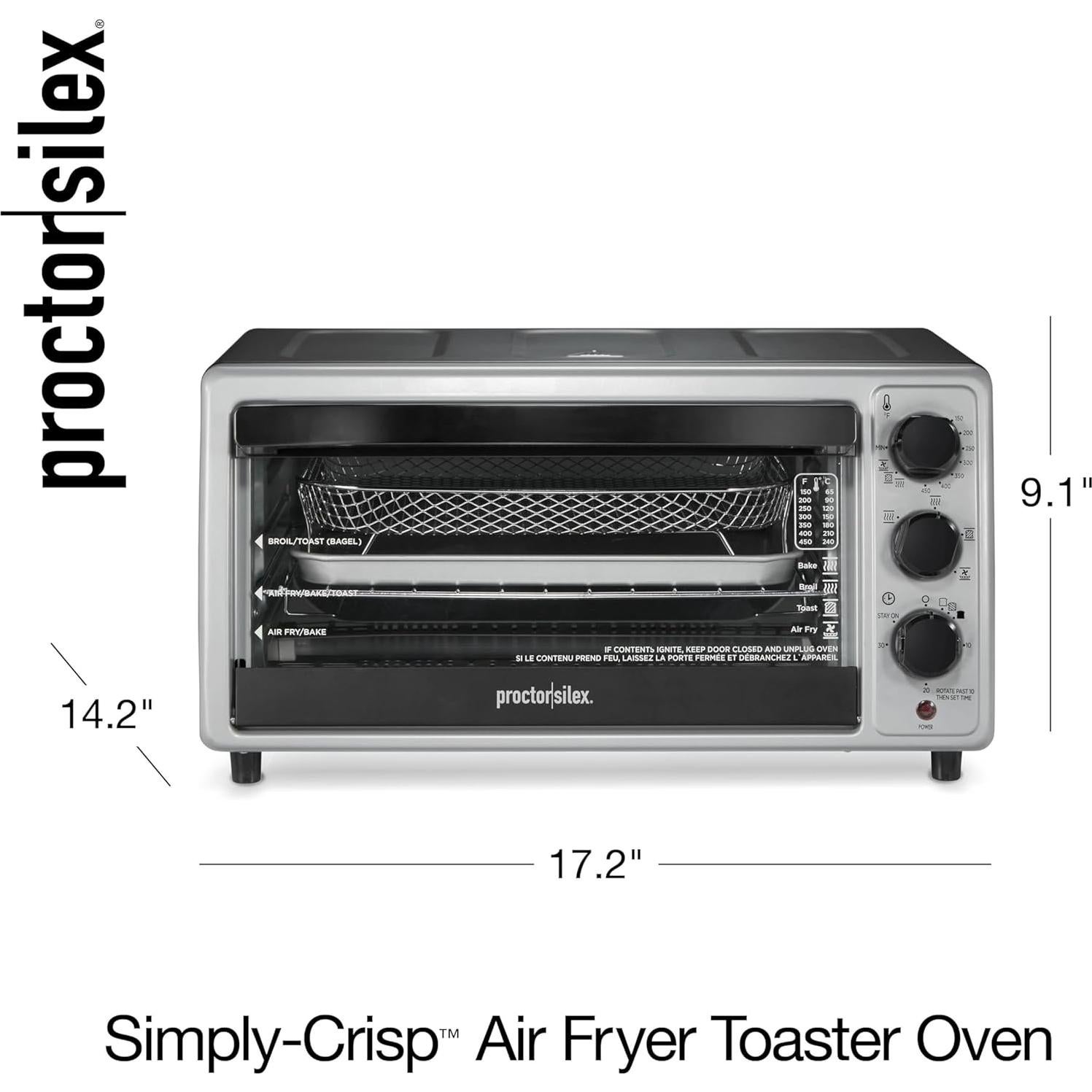 Horno Tostador Proctor Silex Simply Crisp 6 Rebanadas Negro