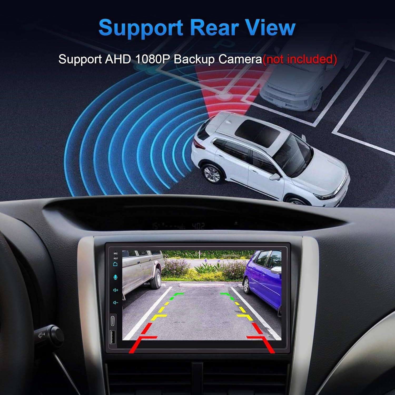 Estéreo de Coche Doble Din Bouwoima 7" CarPlay y Android Auto