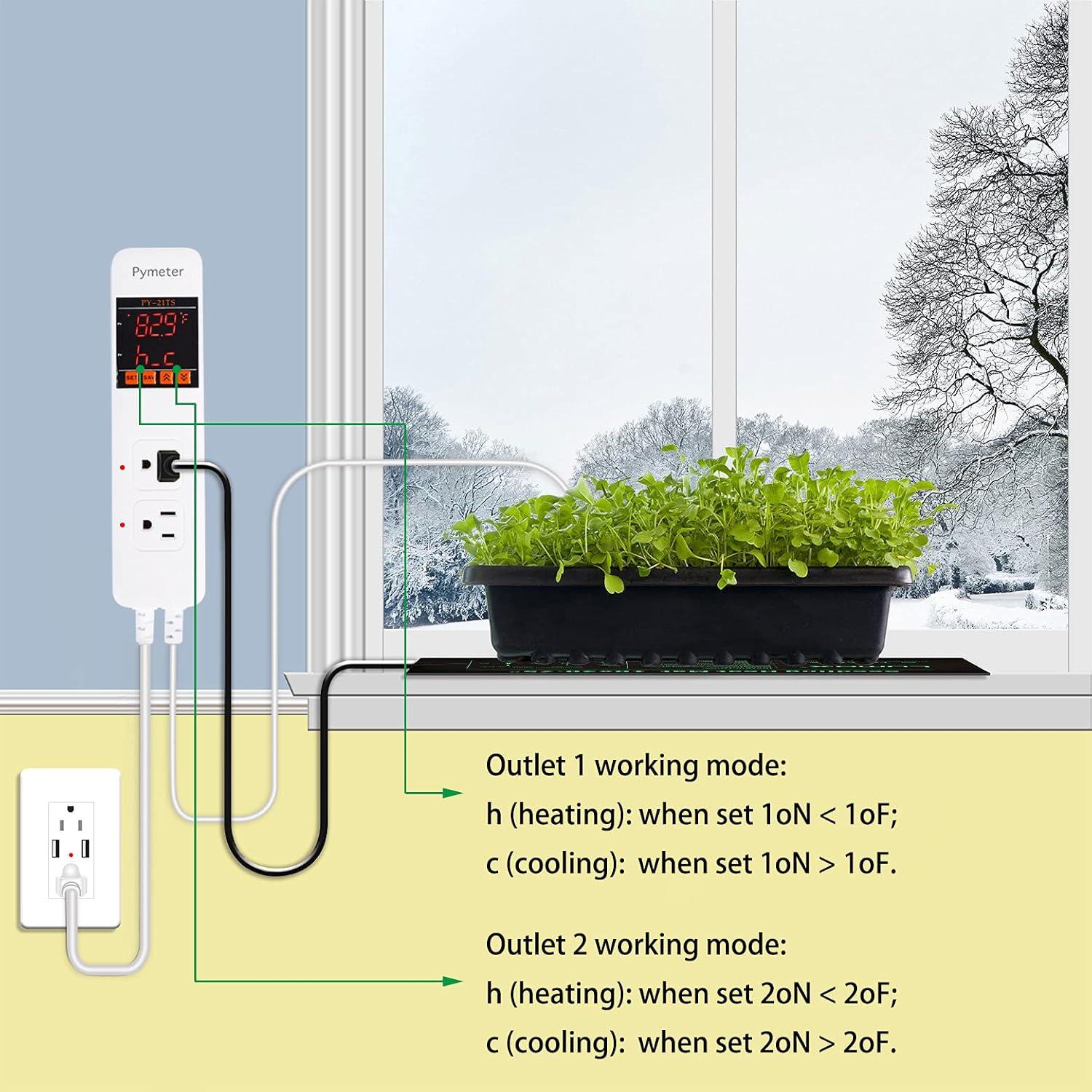 Controlador de Temperatura Pymeter para Calefacción y Refrigeración