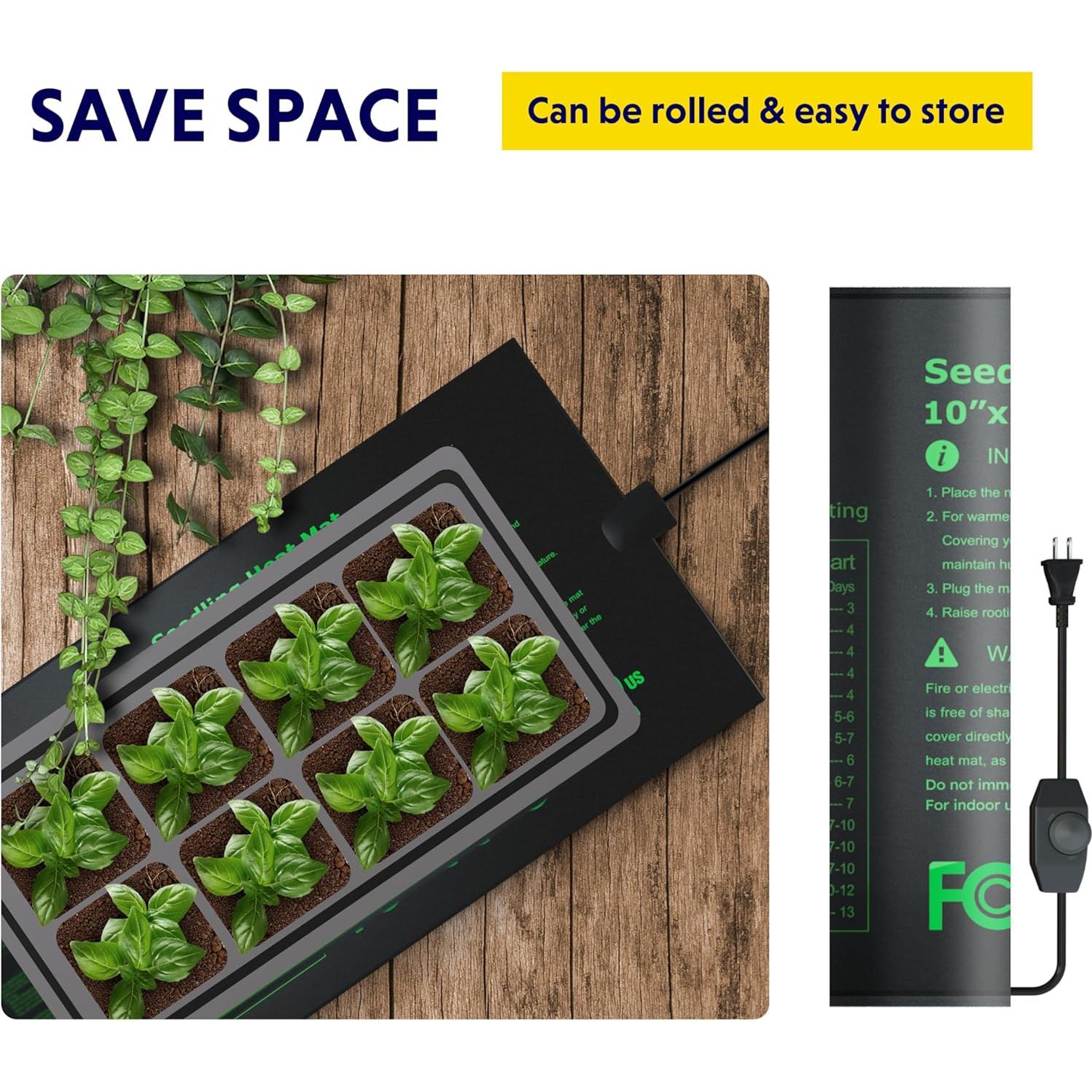 Estera de Calentamiento iPower 25.4x52.7cm Ajustable para Germinación