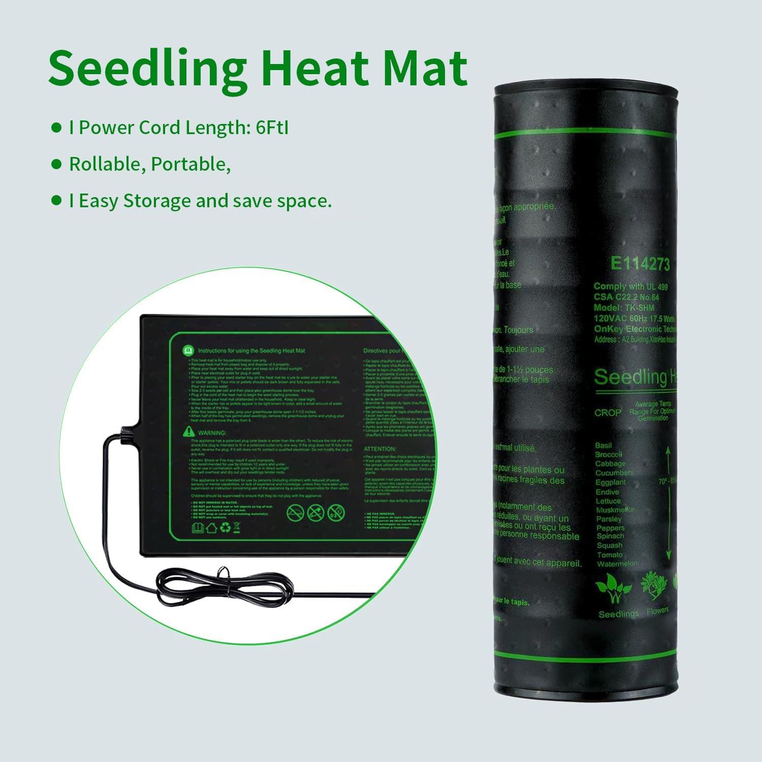 Almohadilla Térmica Ruyyi 50x50cm Impermeable para Plántulas