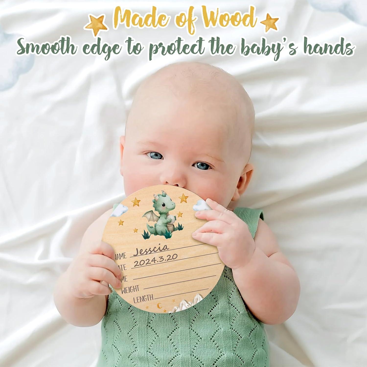 Tarjetas de Hito Mensuales Bebés Dragón Pequeño Huray Rayho