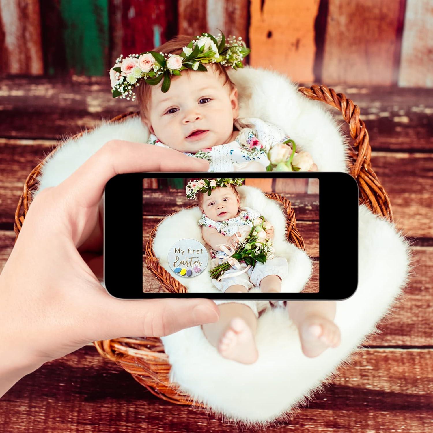 Juego de Tarjetas de Hitos de Bebé de Madera - 10 Piezas