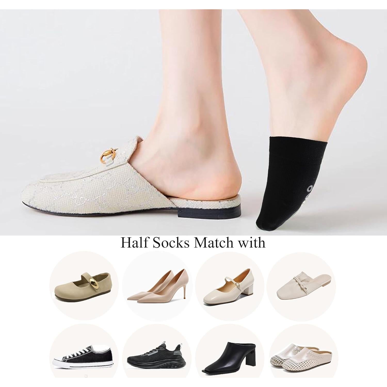 Calcetines Antideslizantes para Dedos YFUNNLE - 8 Pares Mujer