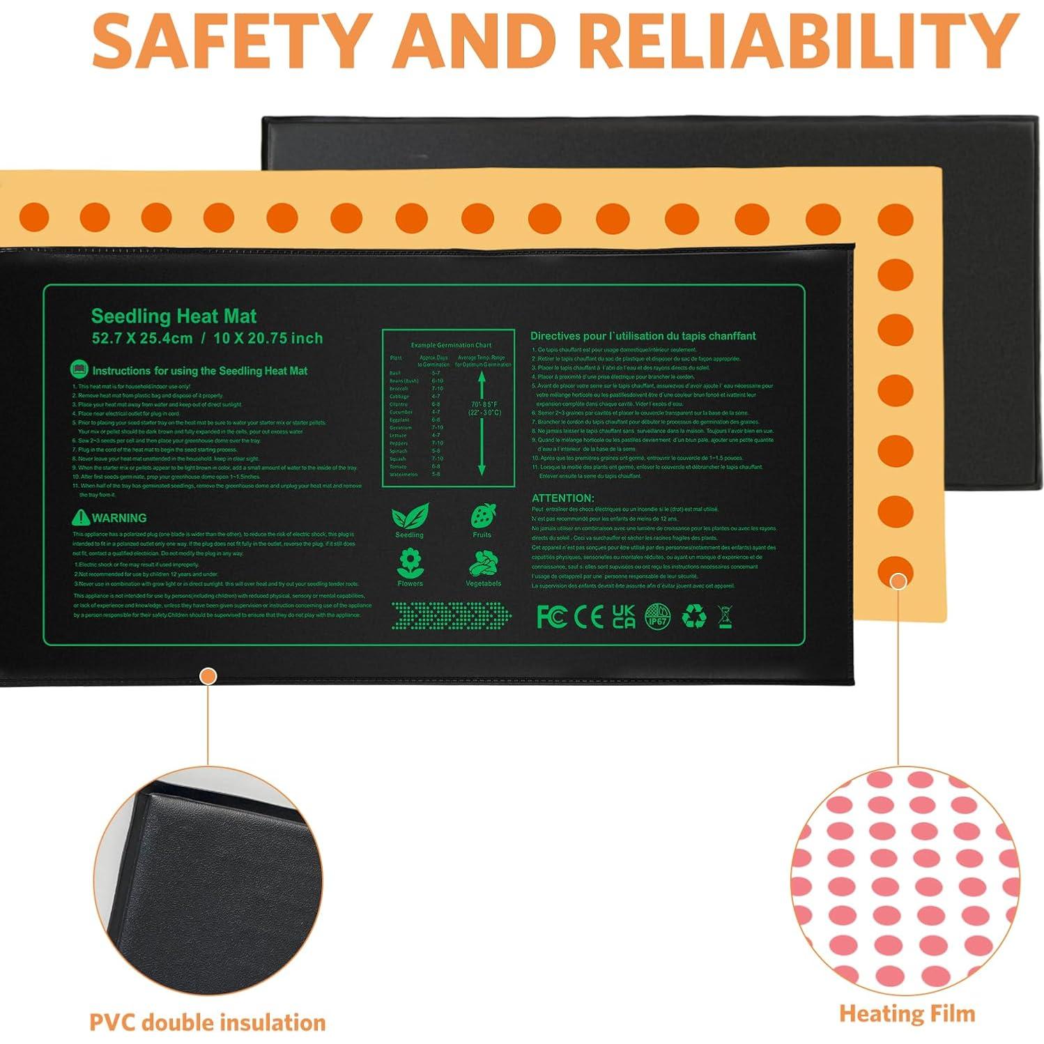 Alfombrilla Térmica AUPETEK 20W 52.7x25.4 cm Impermeable