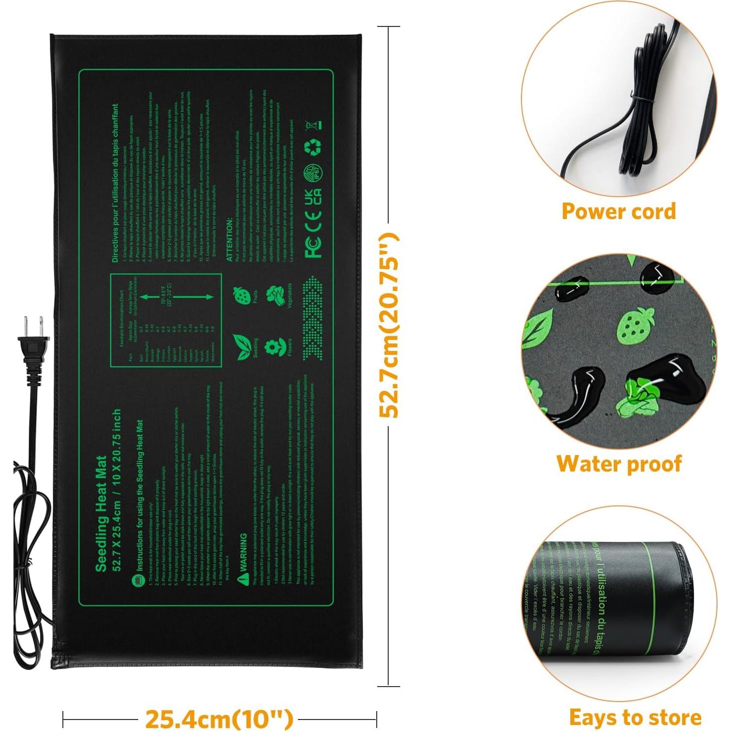 Alfombrilla Térmica AUPETEK 20W 52.7x25.4 cm Impermeable