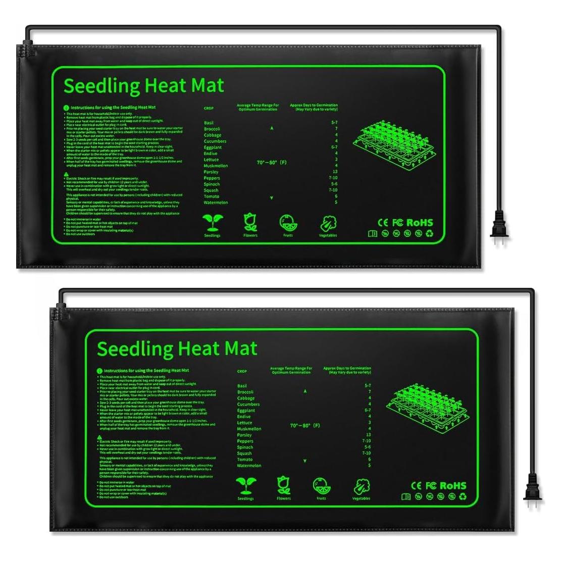 Paquete de 2 Mats de Calentamiento 20W para Plantas RooTrimmer