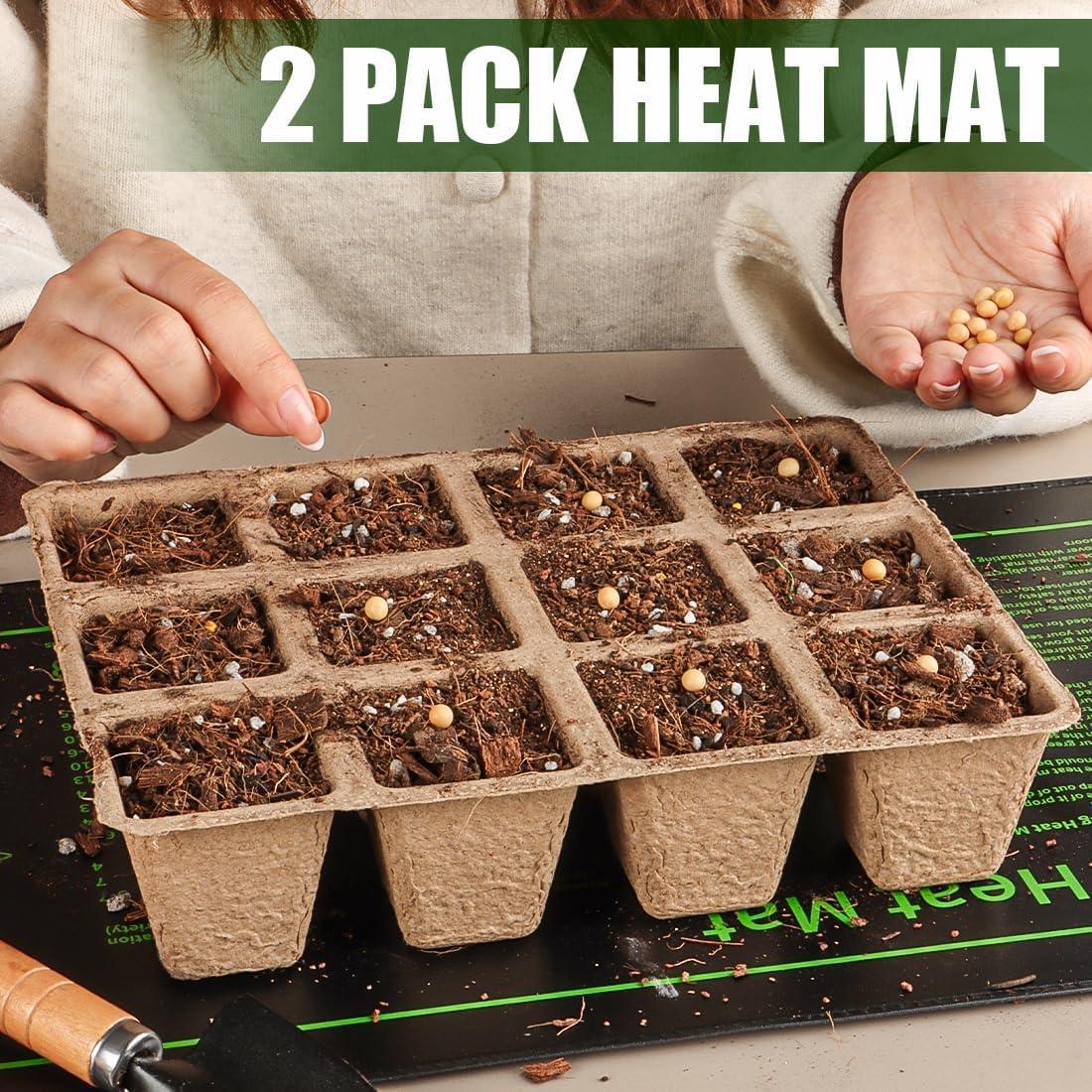 Paquete de 2 Mats de Calentamiento 20W para Plantas RooTrimmer