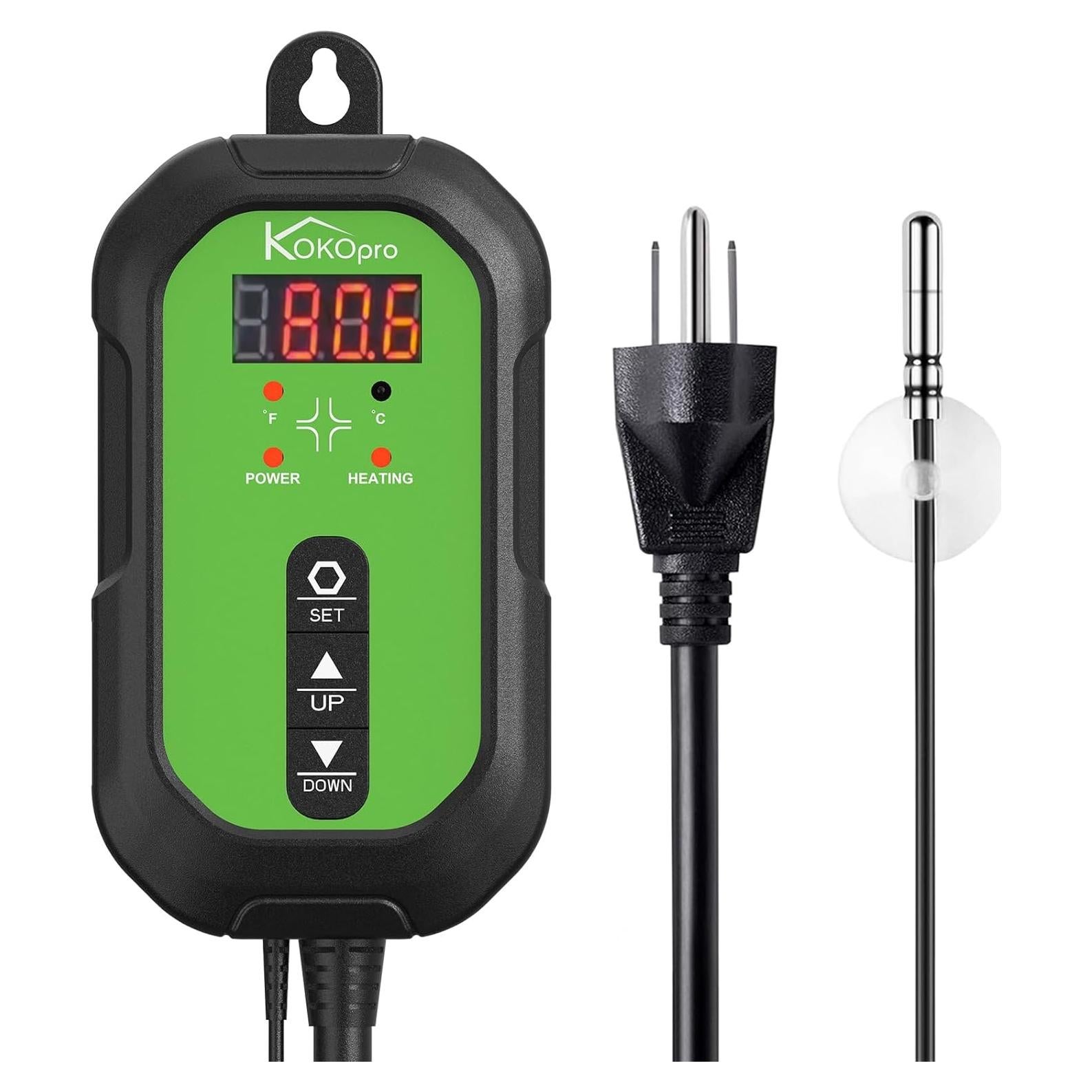 Controlador de Termostato Digital KOKOPRO para Germinación 1000W