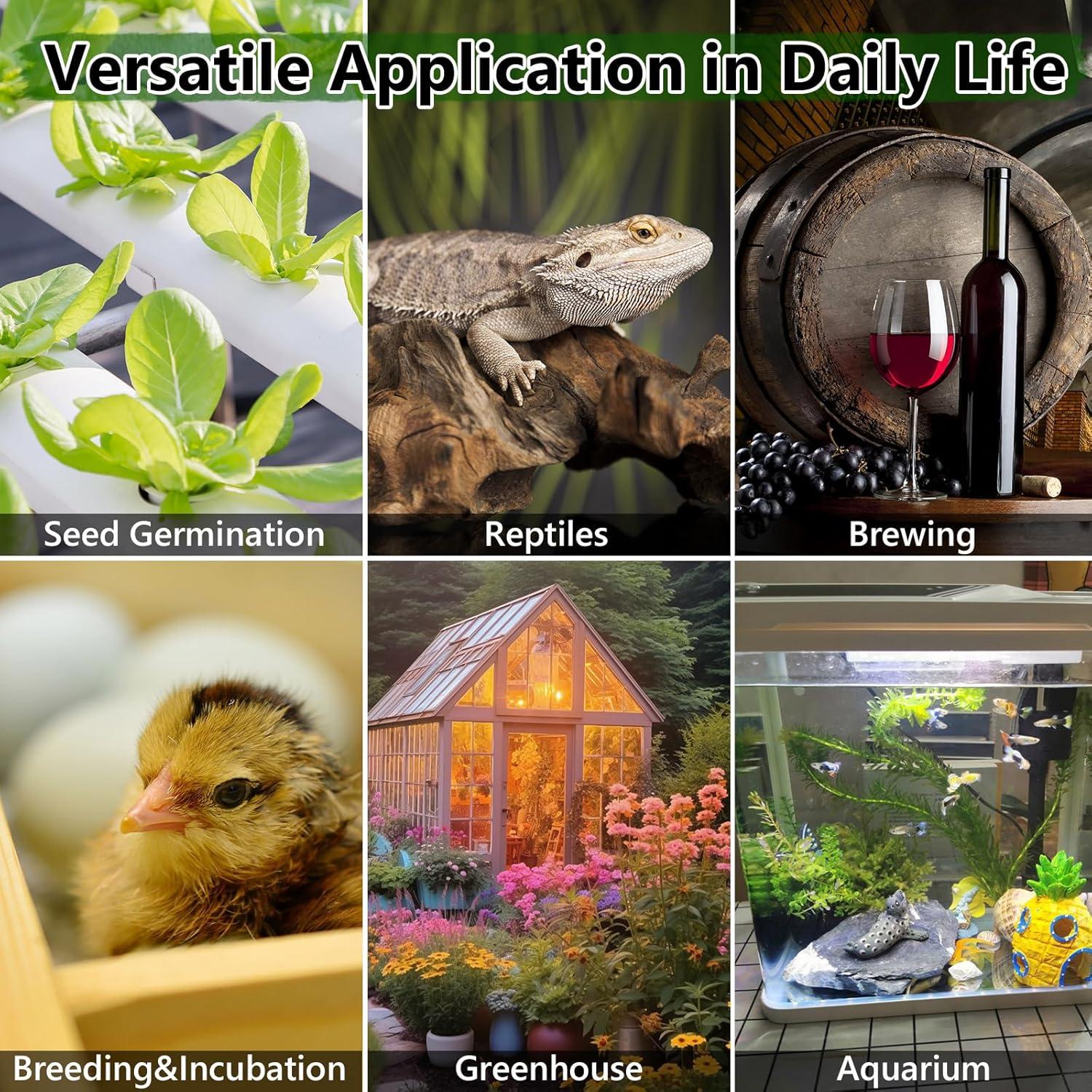 Controlador de Termostato Digital KOKOPRO para Germinación 1000W