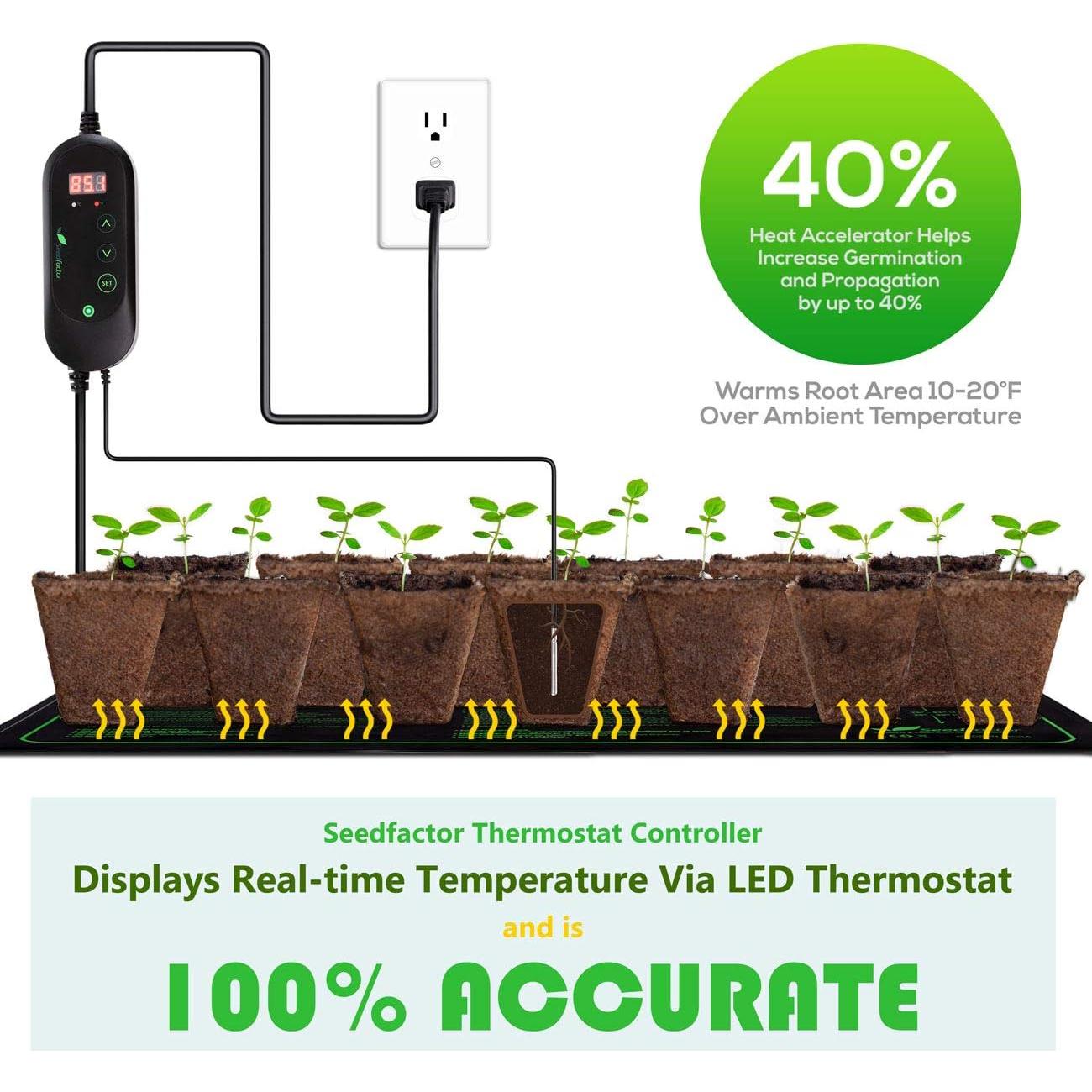 Almohadilla Térmica Semillafactor 50x25cm con Termostato Digital