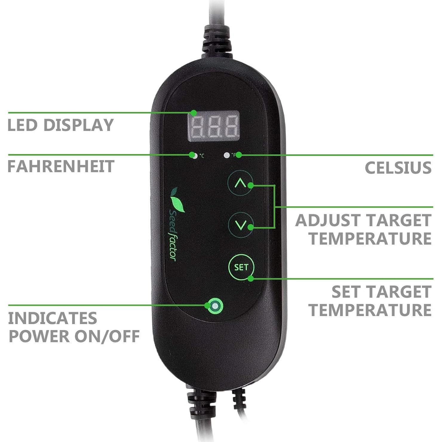 Almohadilla Térmica Semillafactor 50x25cm con Termostato Digital