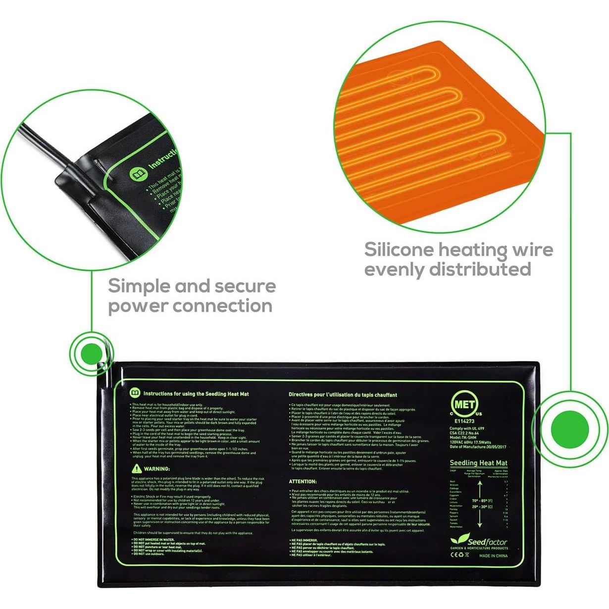 Almohadilla Térmica Semillafactor 50x25cm con Termostato Digital