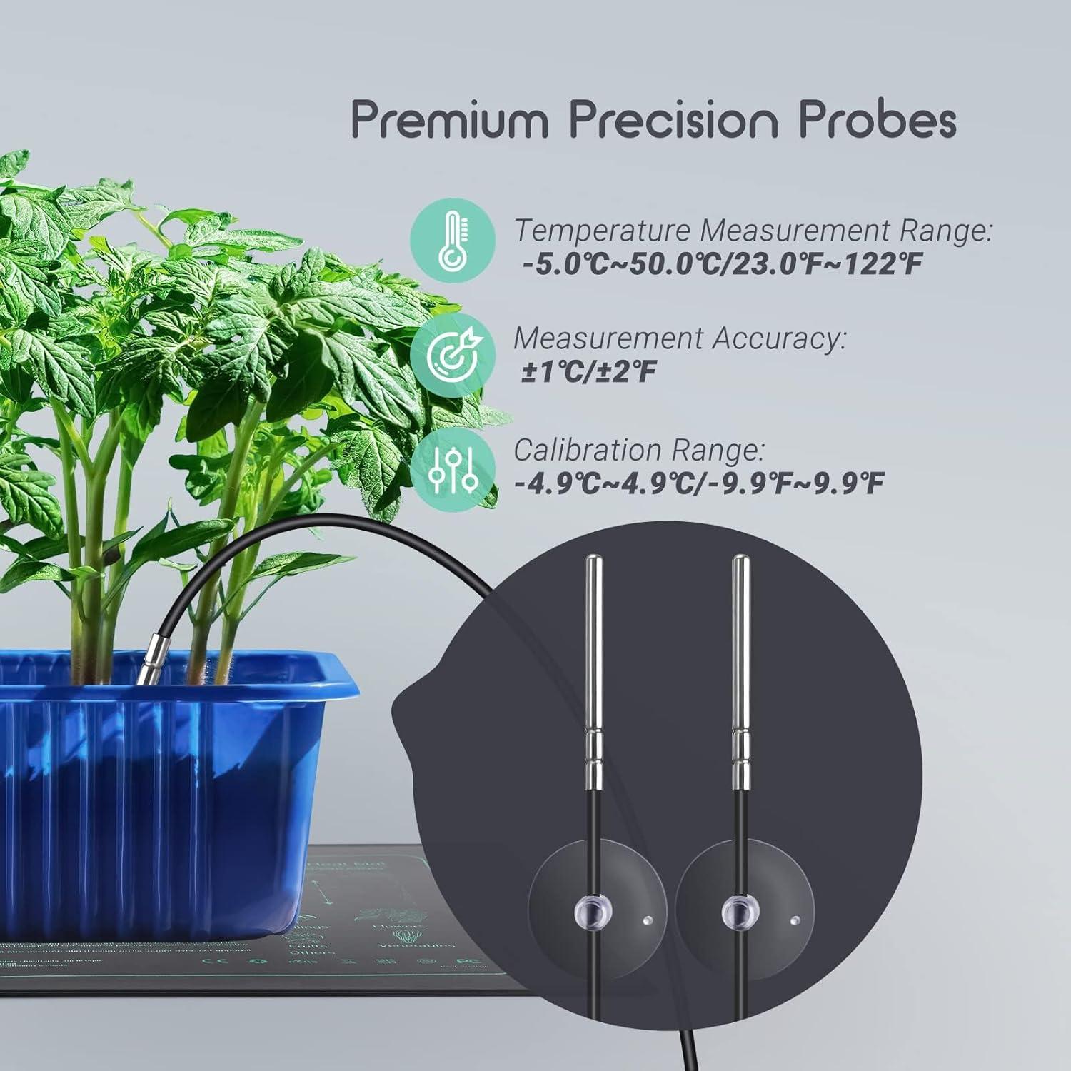 LUXBIRD Combo 2 Pack Alfombrilla Térmica 25.4x52.7cm y Termostato