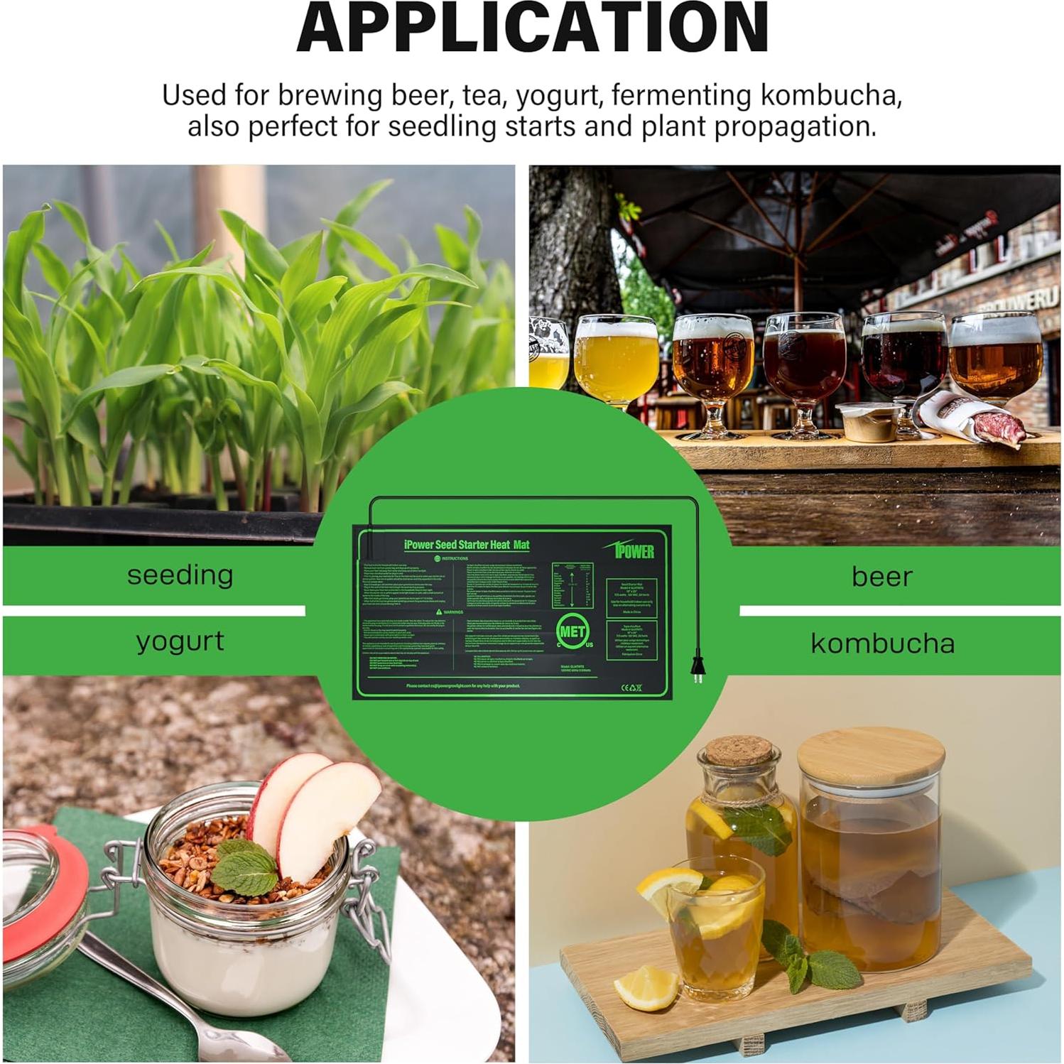 Almohadilla Calefactora para Plántulas iPower 25.4x50.8cm