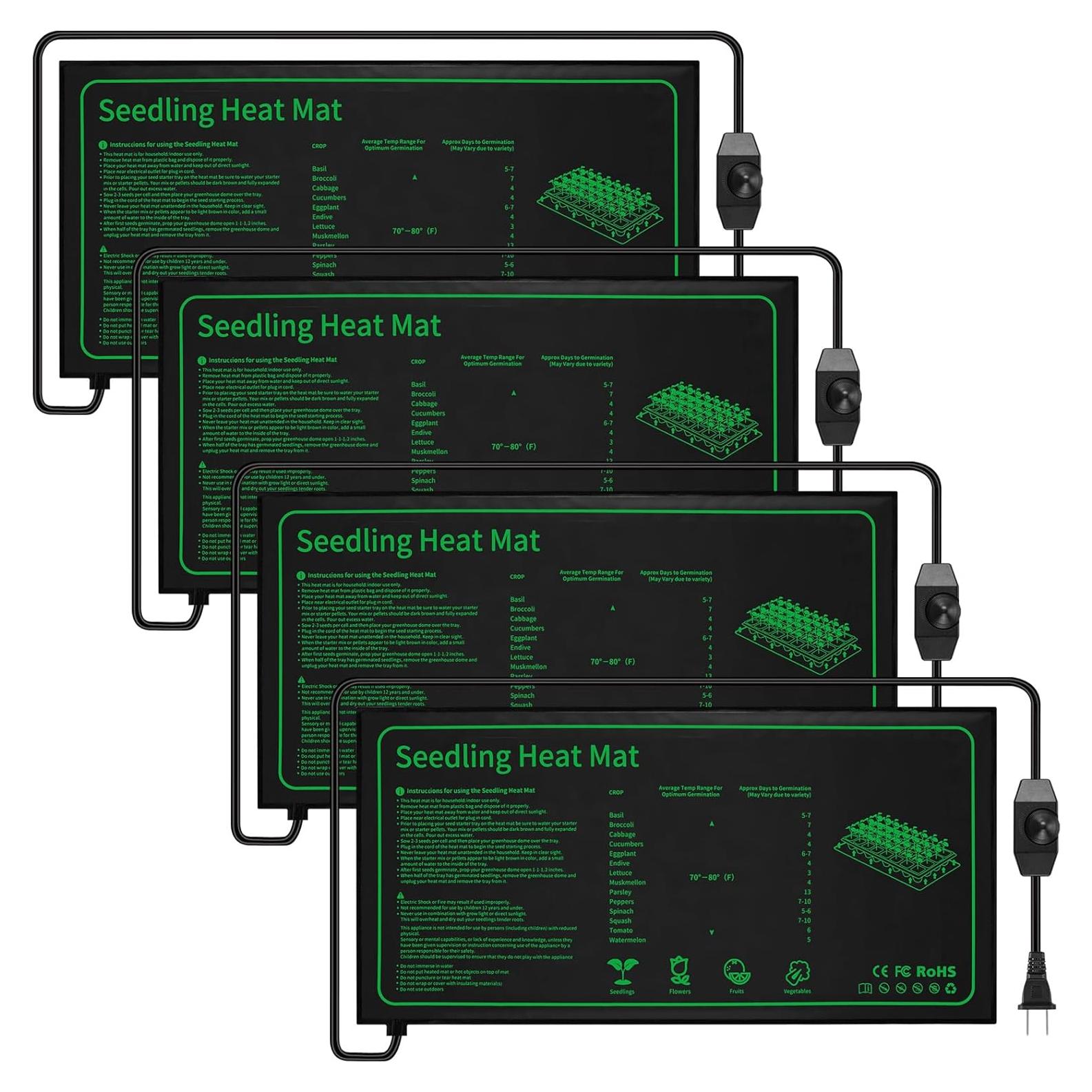 Paquete de 4 Almohadillas Térmicas Ganeen 25.4x50.8cm Ajustables